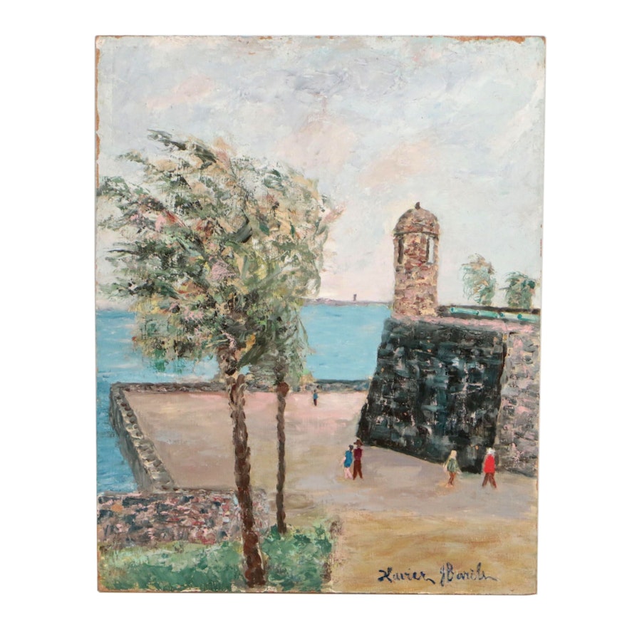Xavier Barile Oil Painting of Coastal Scene