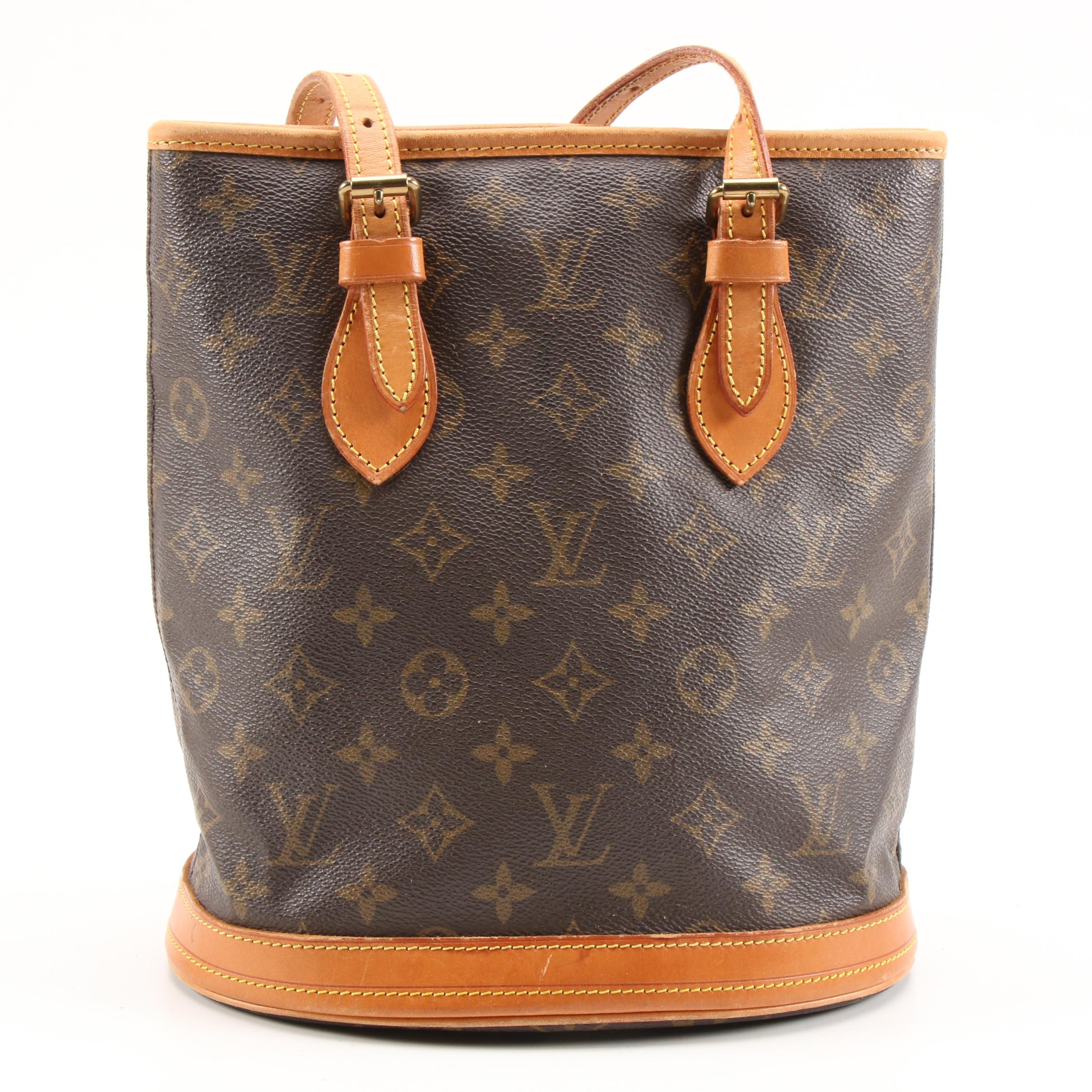 Louis Vuitton Monogram Canvas Petite Bucket Bag, 1980s Vintage