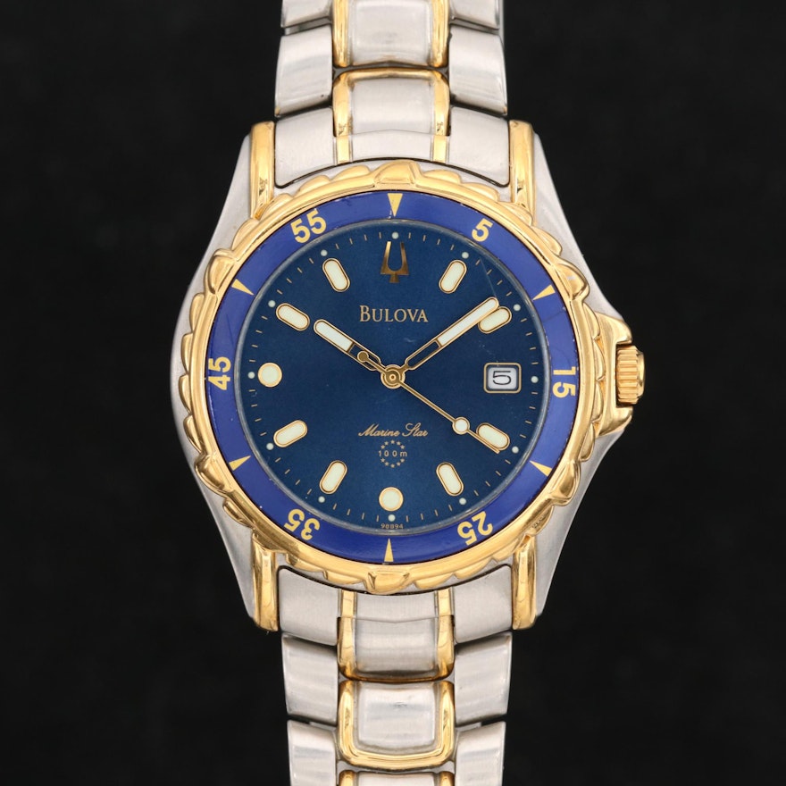 Bulova Marine Star Two Tone Quartz Wristwatch