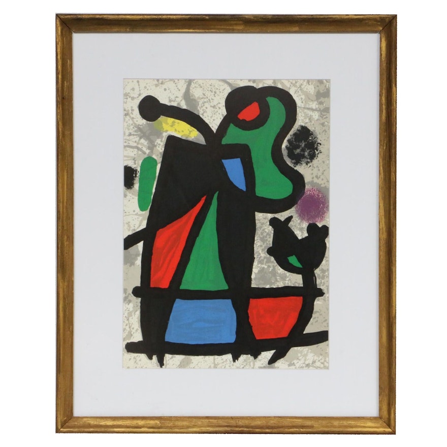 Joan Miró Color Lithograph for "Derrière le Miroir", 1970