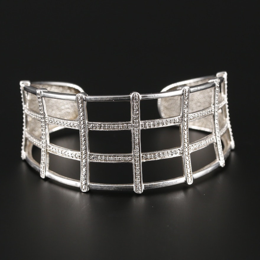 Sterling Silver Diamond Bracelet