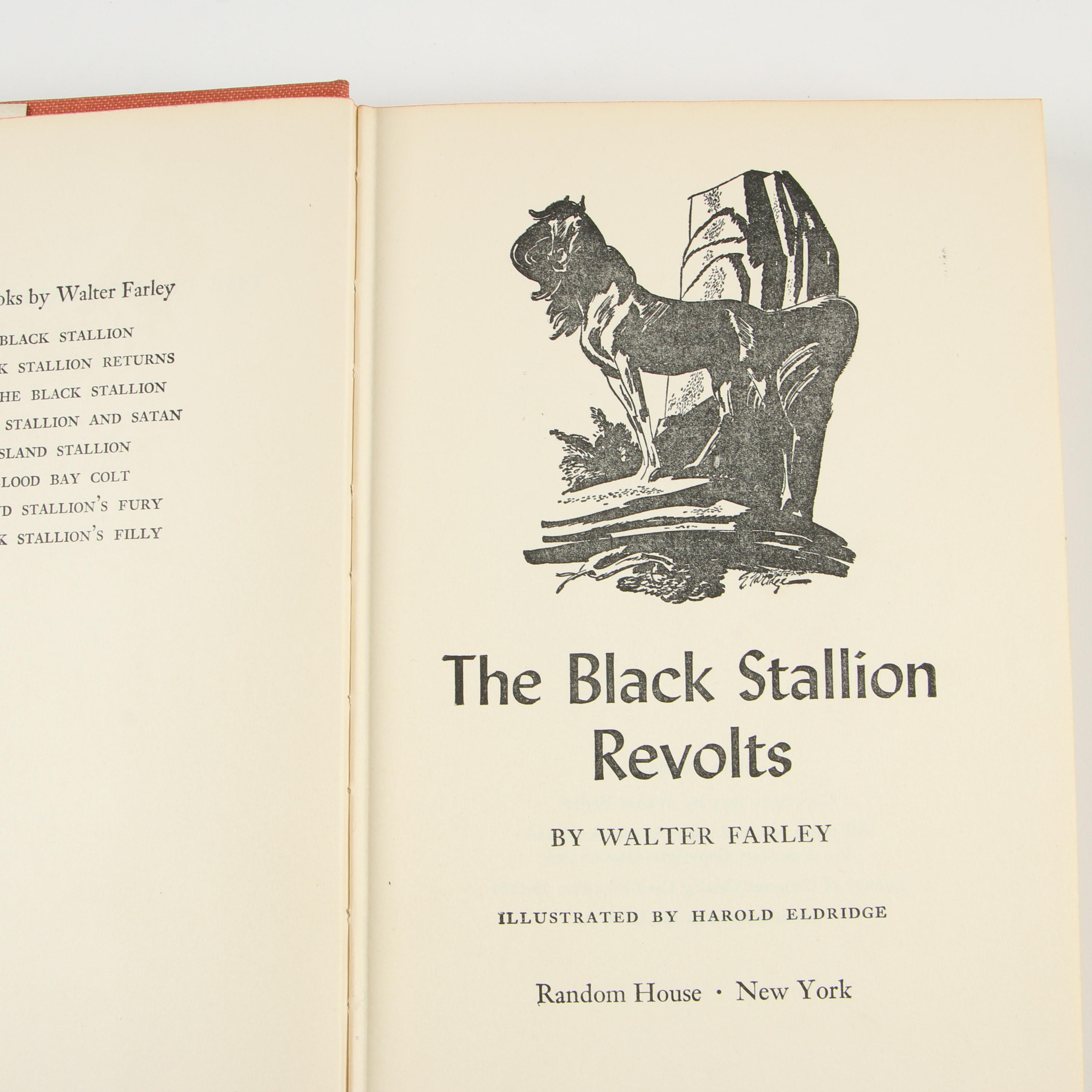"The Black Stallion" Book Series by Walter Farley, Six Volumes