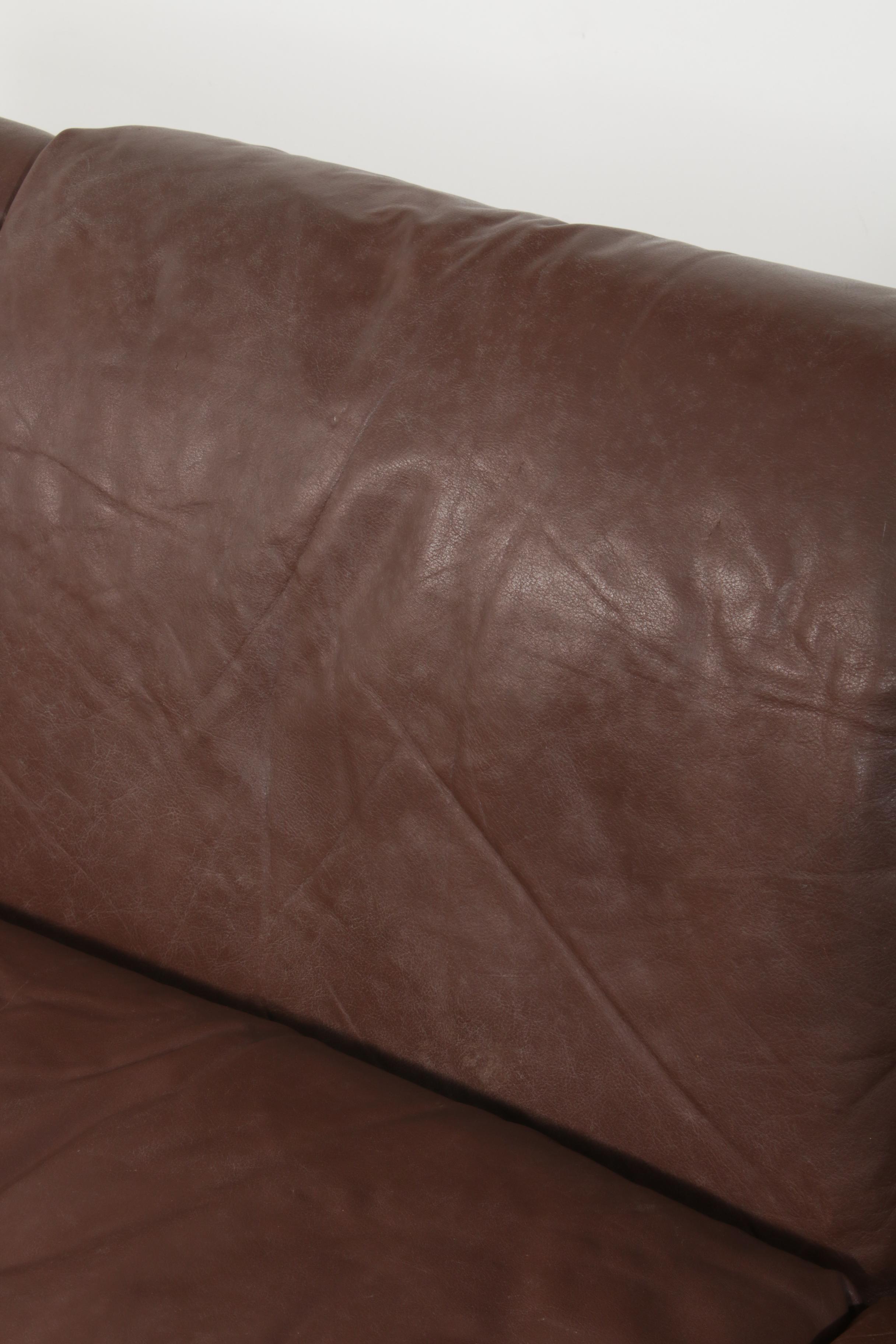 Dyrlund Danish Modern Teak and Leather Sofa and Loveseat, Mid 20th Century