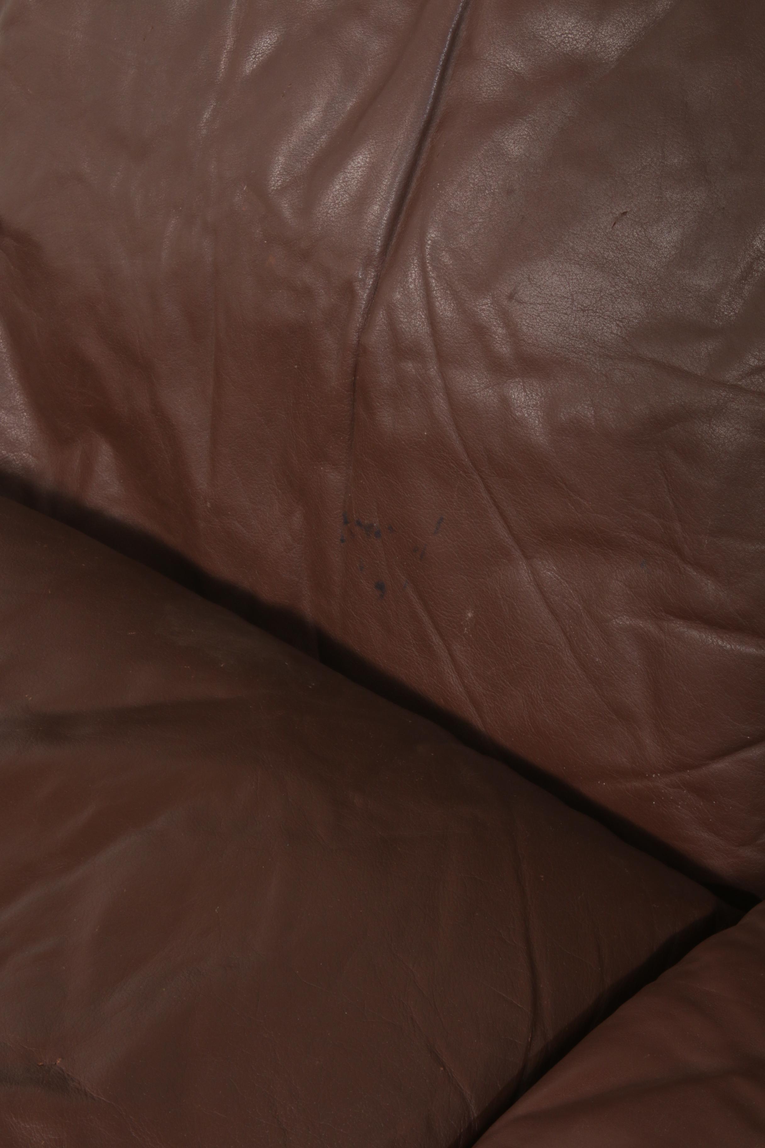 Dyrlund Danish Modern Teak and Leather Sofa and Loveseat, Mid 20th Century