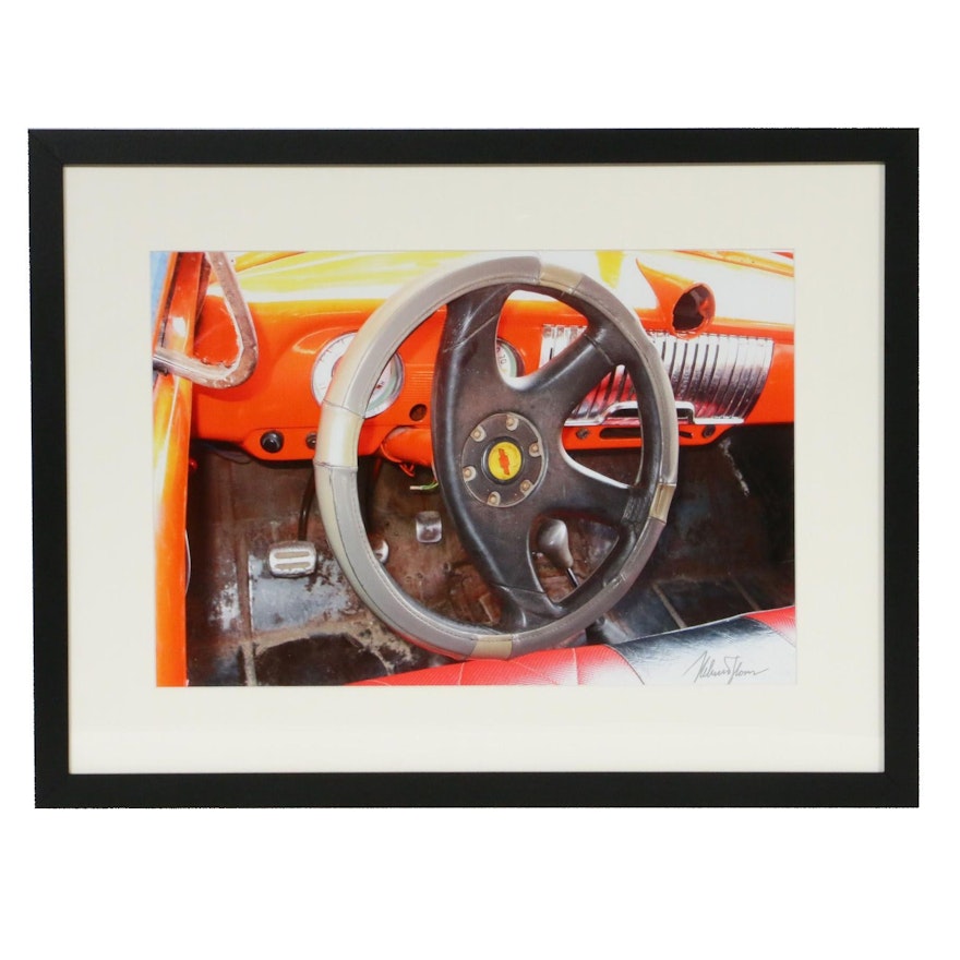 Helmut Horn Cuban Car Steering Wheel Color Photograph