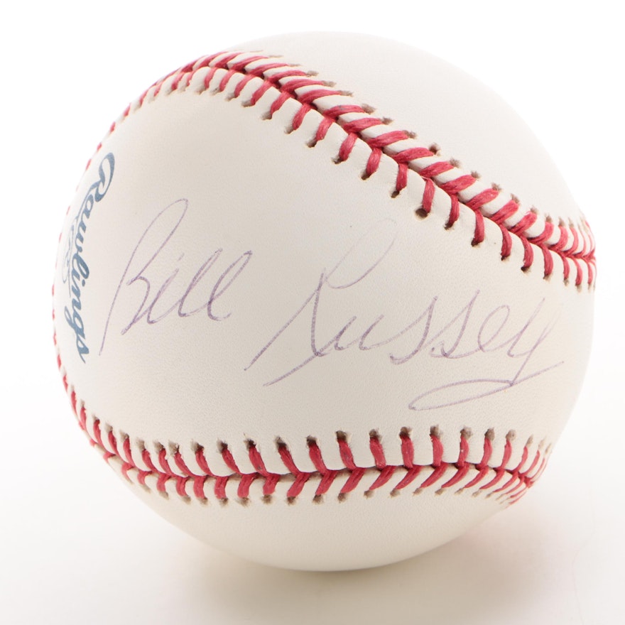 Bill Russell Signed Major League Baseball  COA