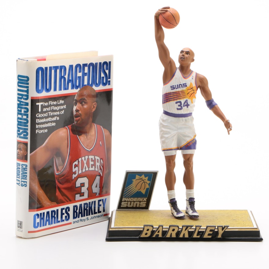First Edition "Outrageous!" by Charles Barkley with Limited Edition Figurine