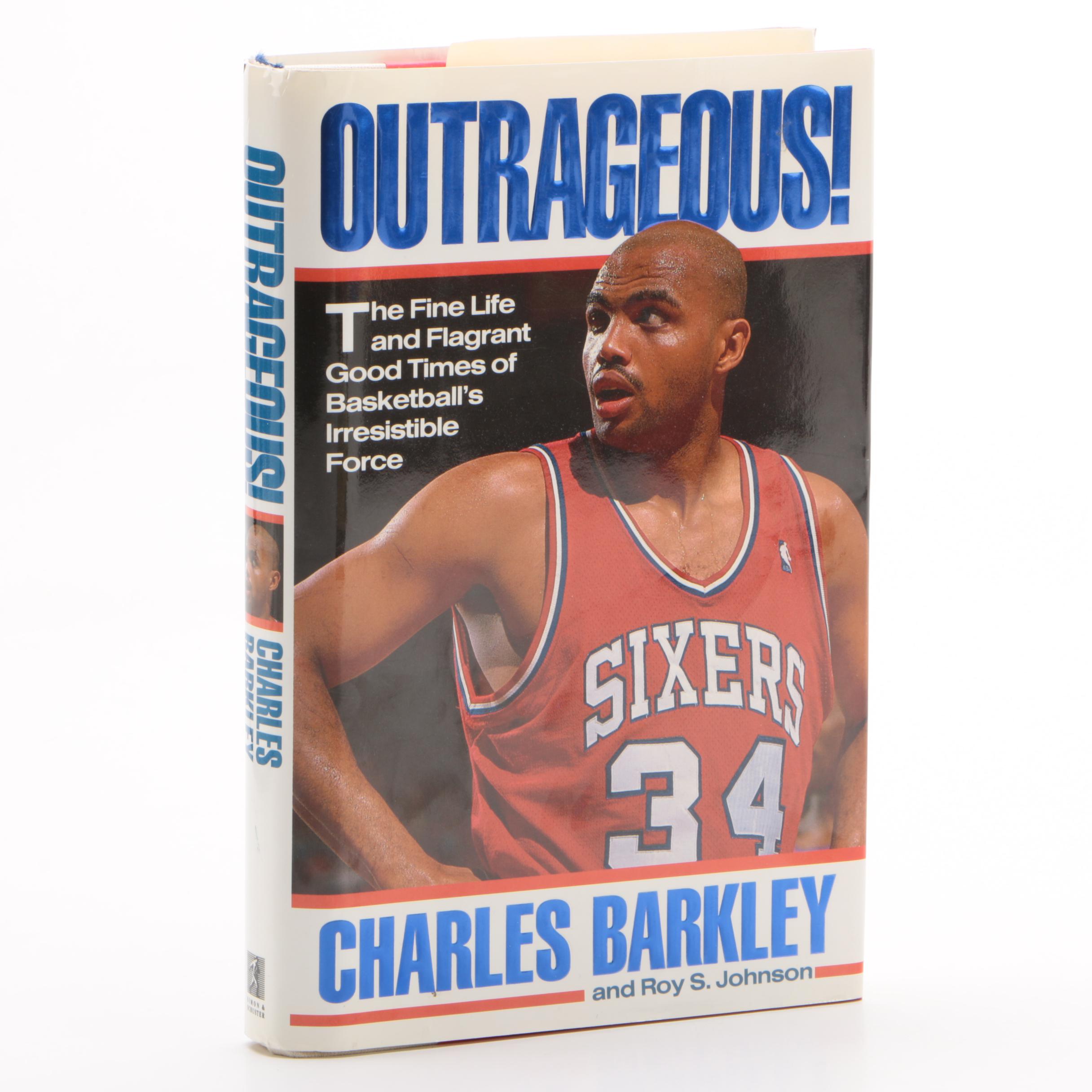 First Edition "Outrageous!" by Charles Barkley with Limited Edition Figurine