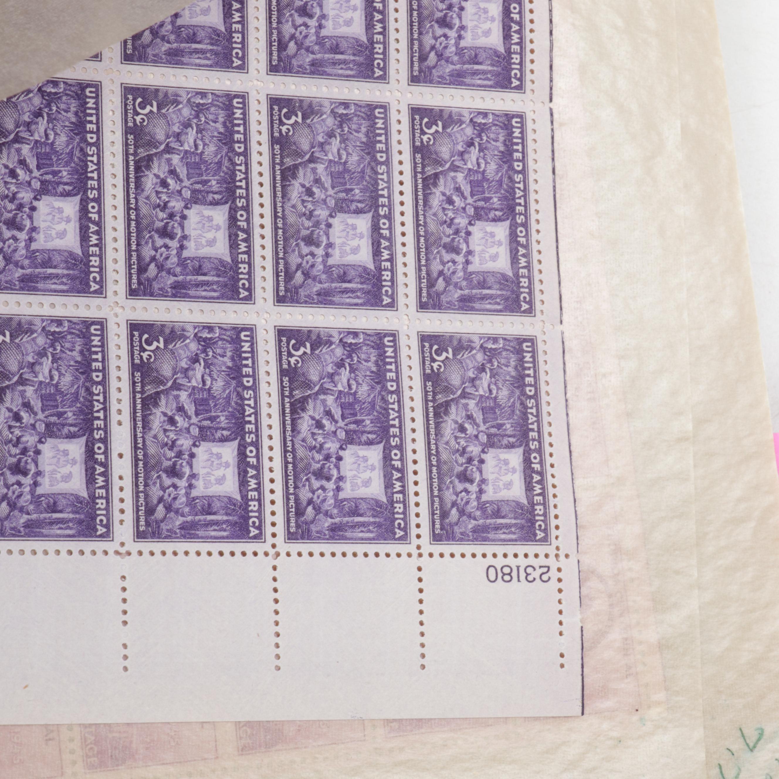 Mint Sheet Stamp Album Featuring Airmail and FDR Stamp Sheets