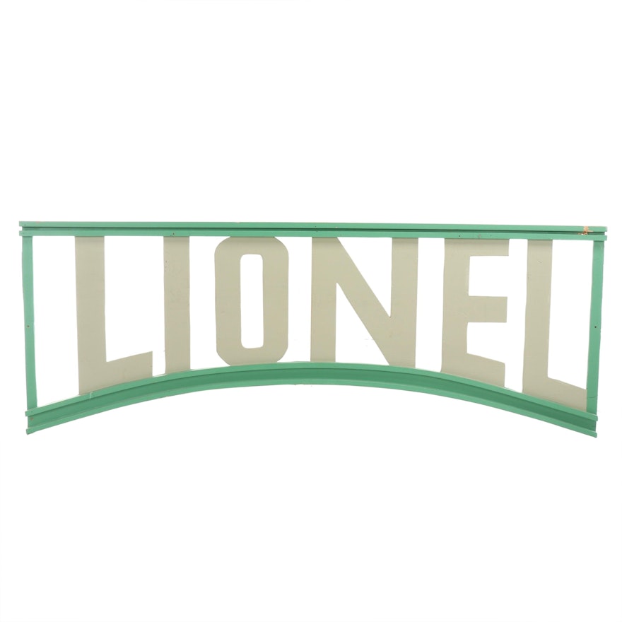 Benchmark Lionel Trains Wood Display Sign, Contemporary