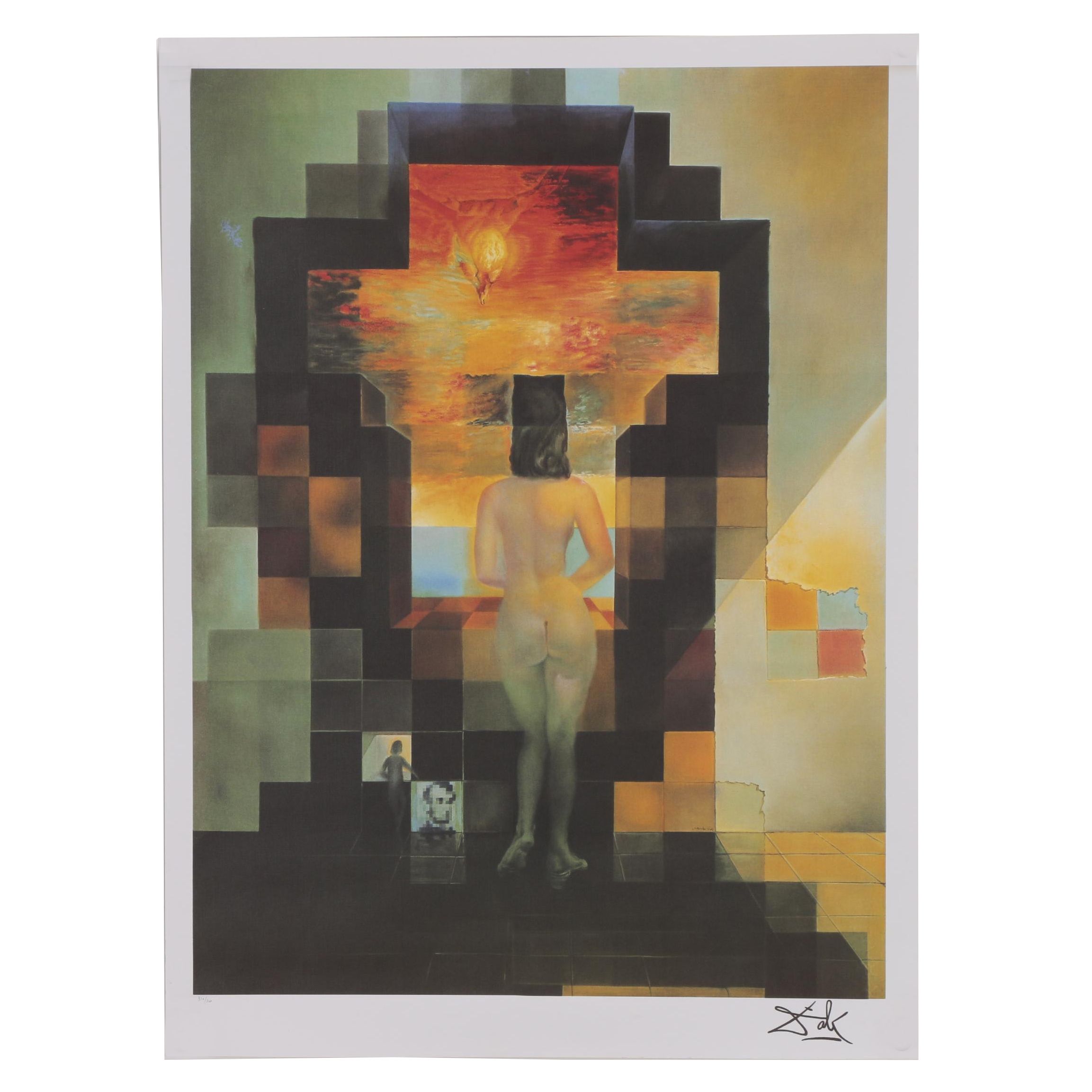 Offset Lithograph after Salvador Dalí "Lincoln in Dalivision"