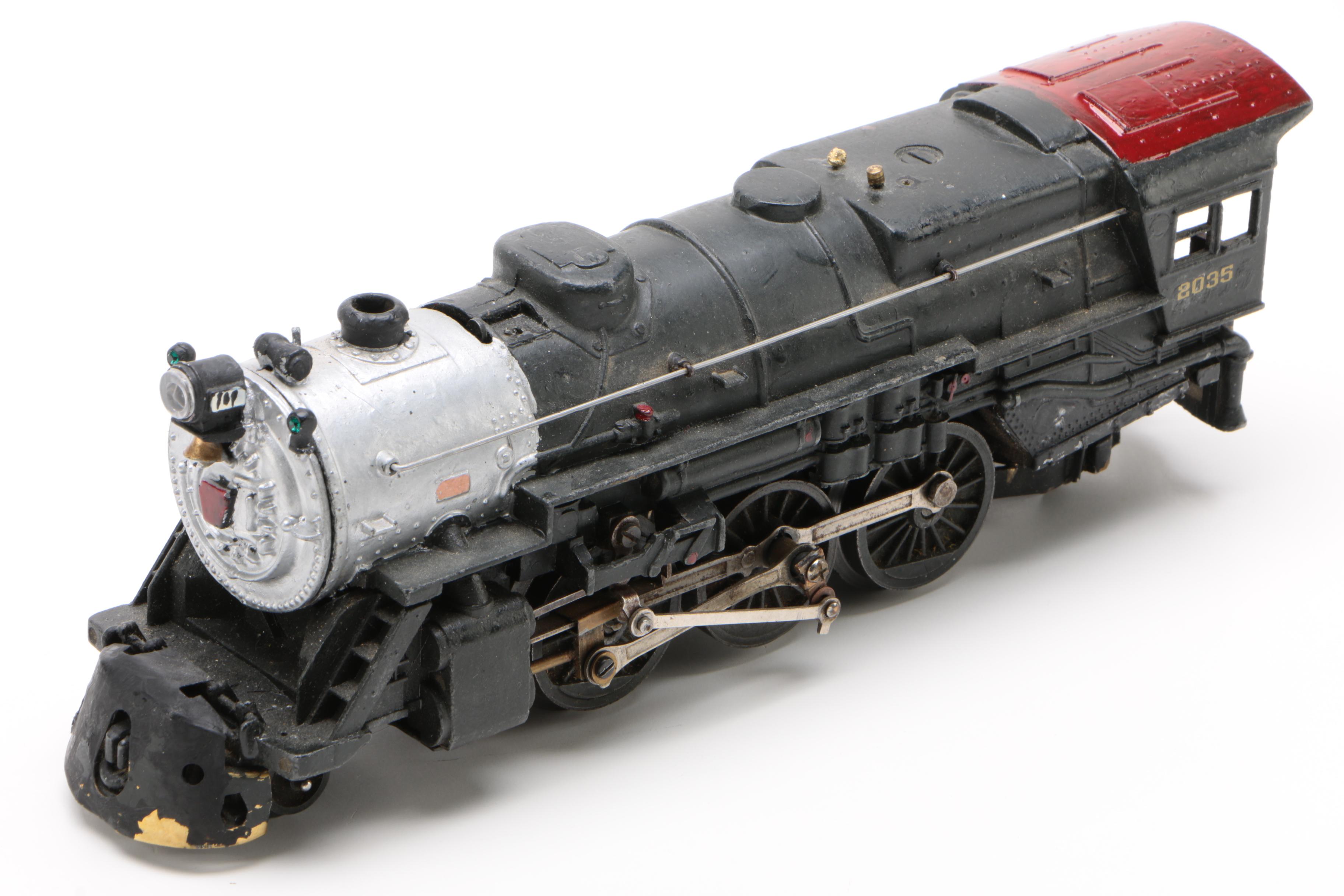 Lionel and Marx Locomotives with Coal-Freight Model Cars, Vintage