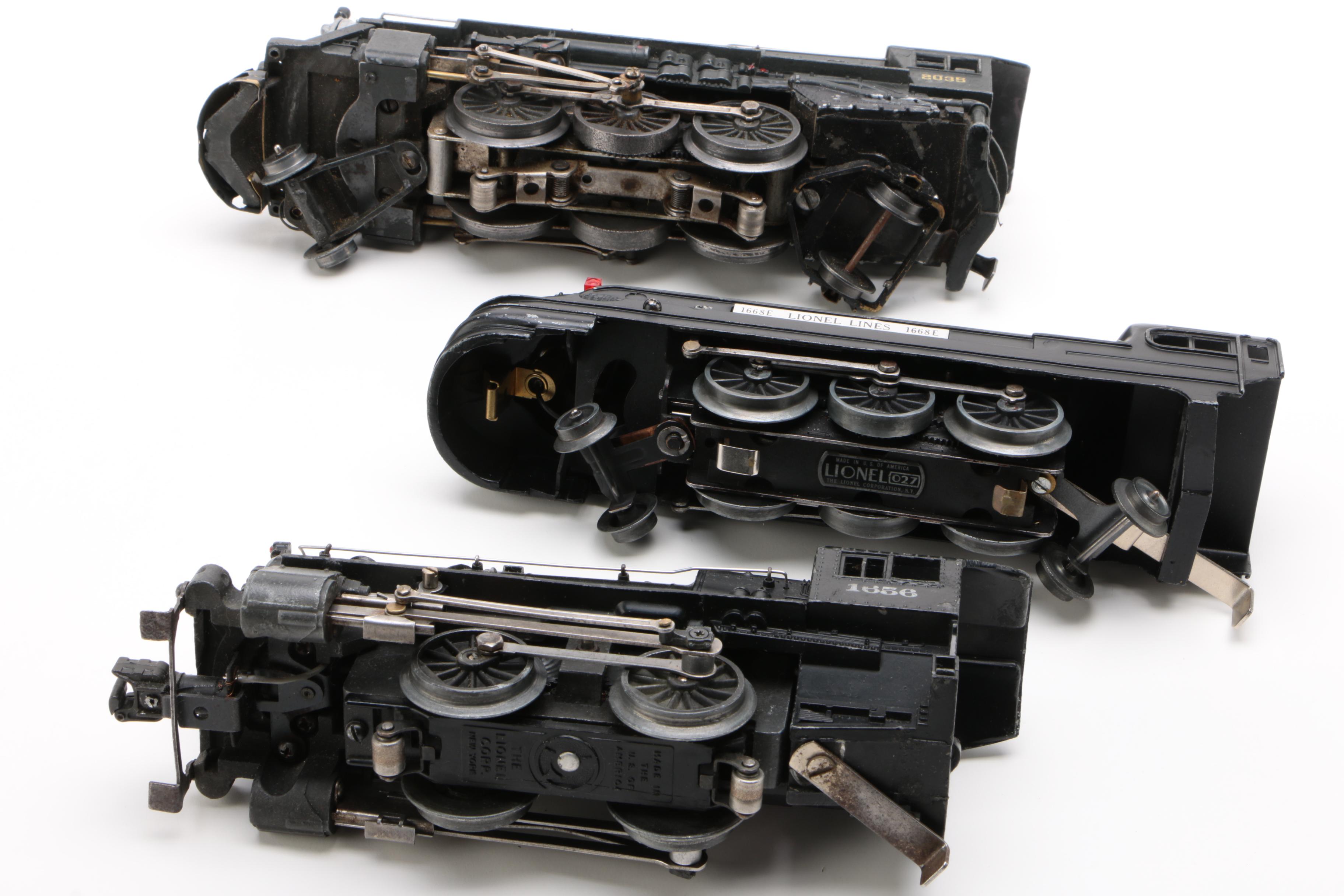 Lionel and Marx Locomotives with Coal-Freight Model Cars, Vintage