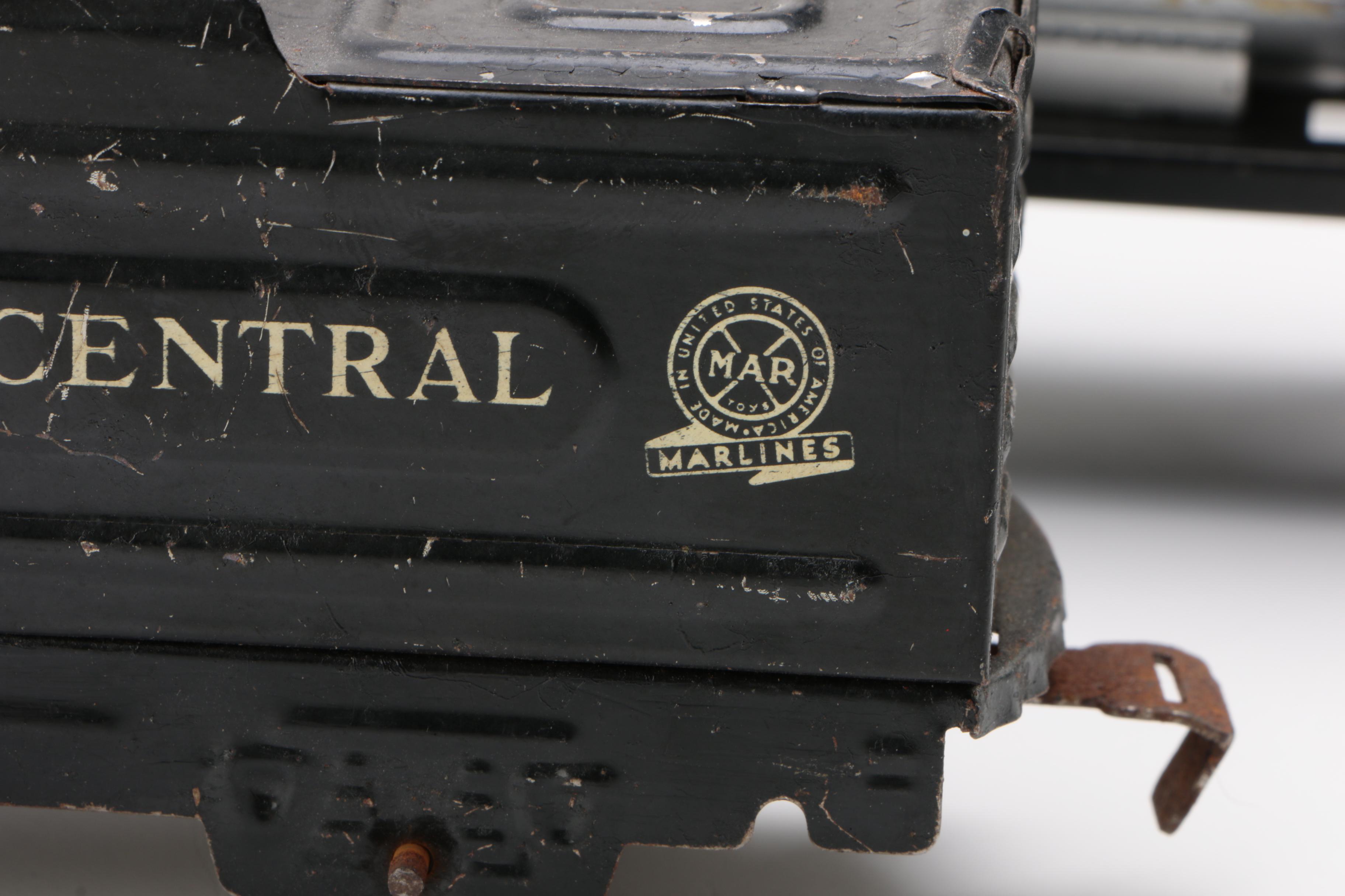 Lionel and Marx Locomotives with Coal-Freight Model Cars, Vintage