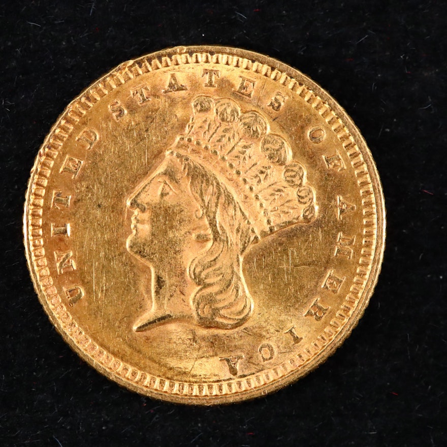 1873 Indian Princess Head $1 Gold Coin