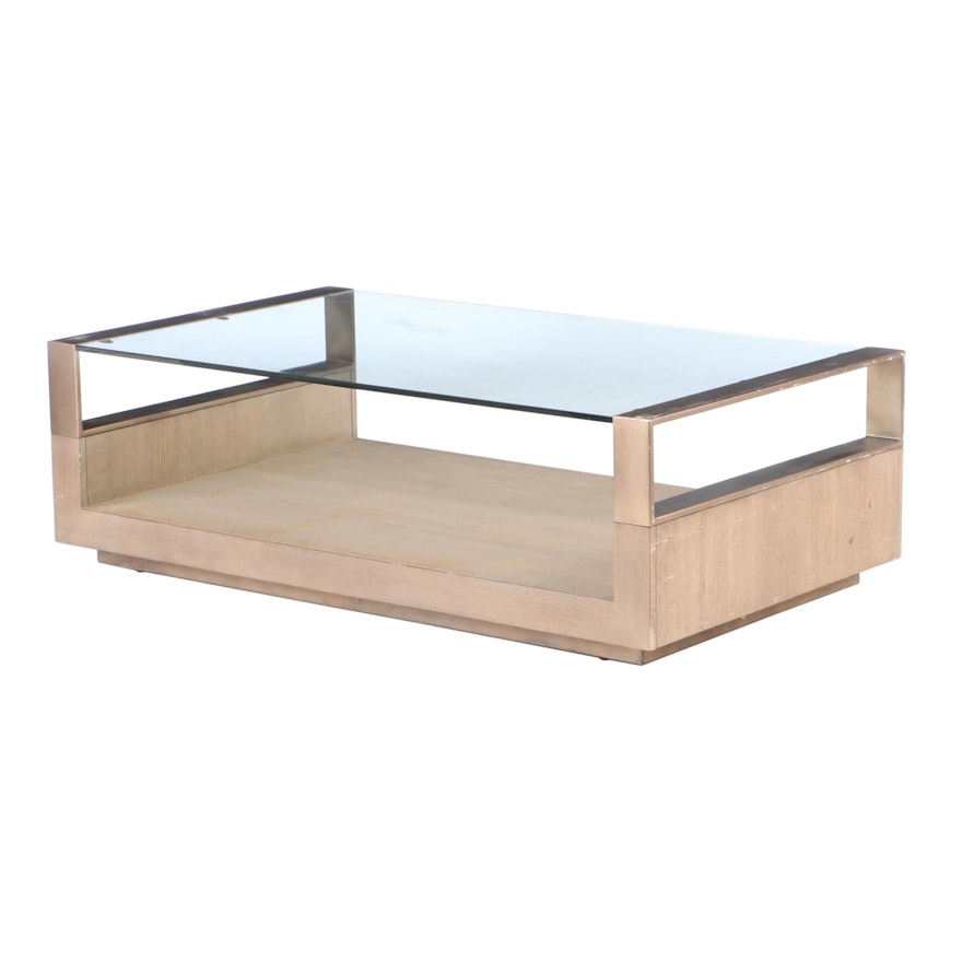 Glass Top Coffee Table, Contemporary