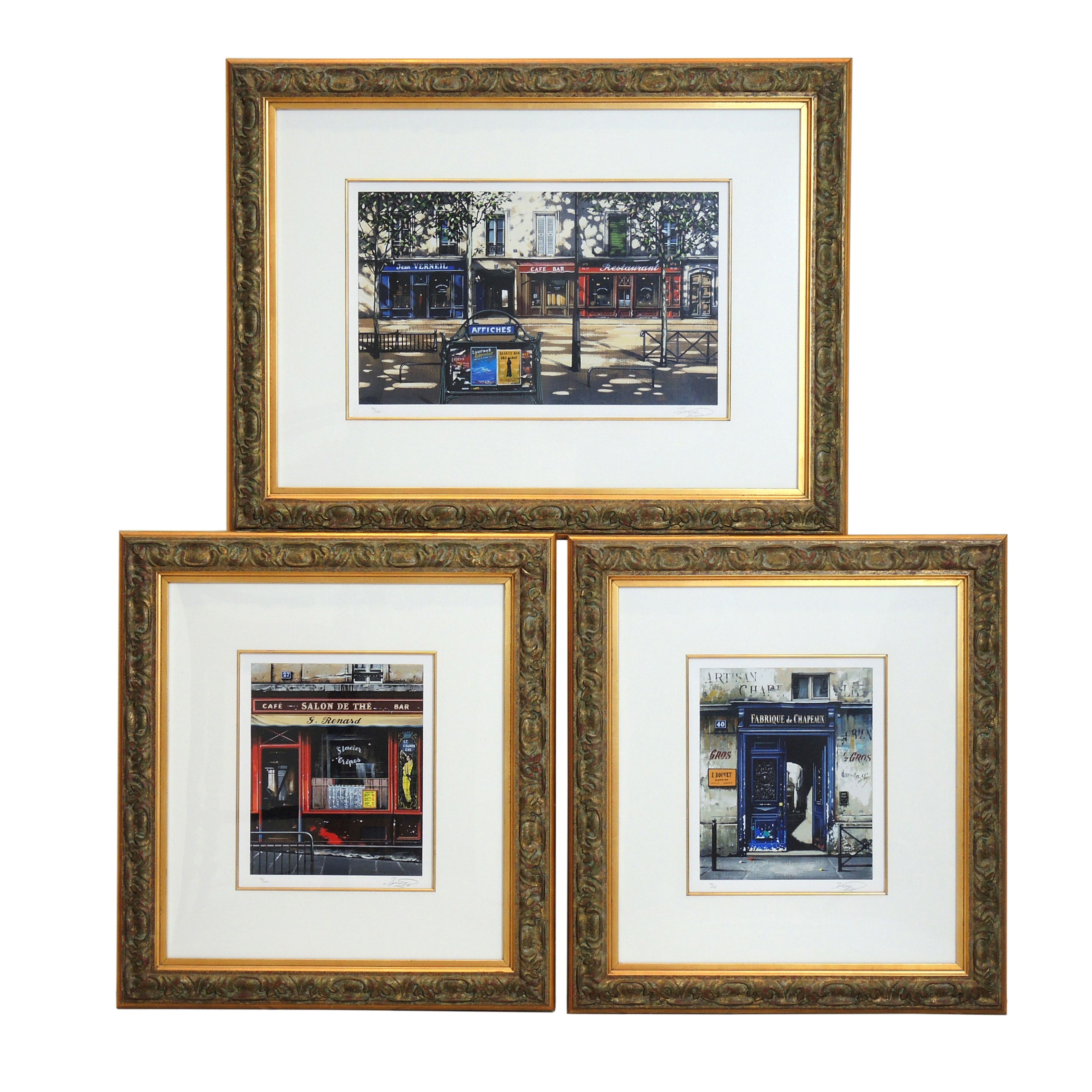 Thomas Pradzynski Serigraph "Boulevard Jean Verneil" and More