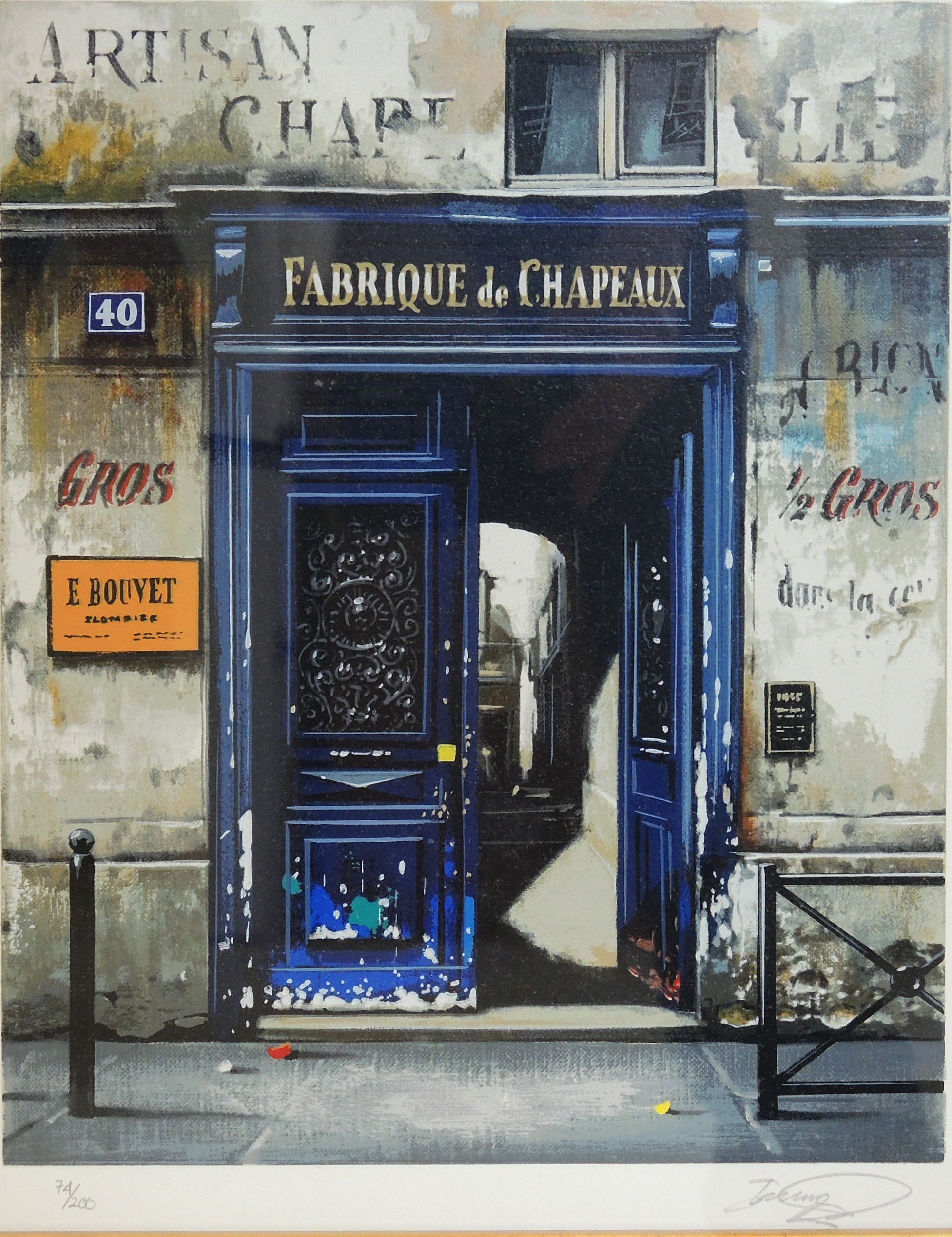 Thomas Pradzynski Serigraph "Boulevard Jean Verneil" and More