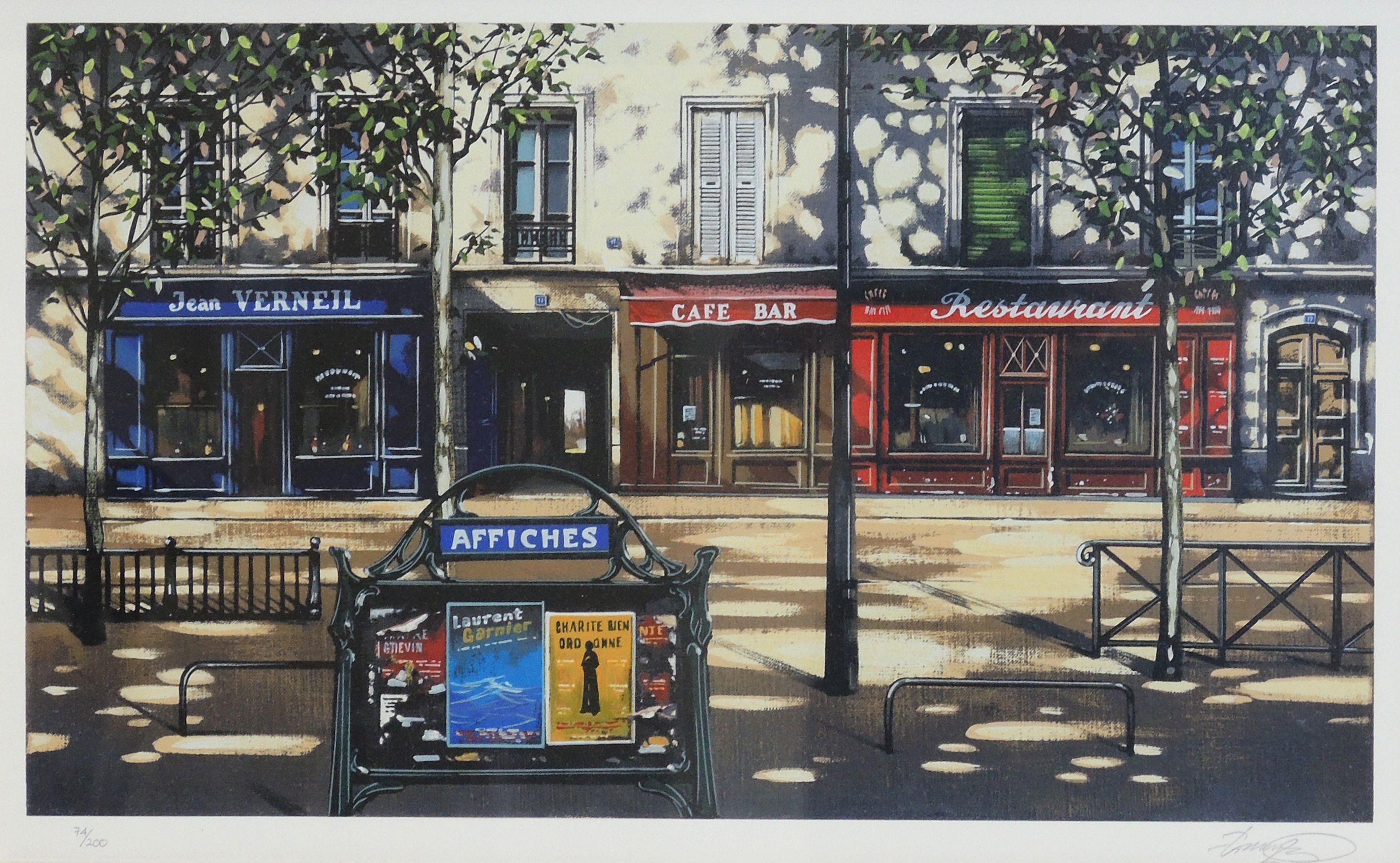 Thomas Pradzynski Serigraph "Boulevard Jean Verneil" and More