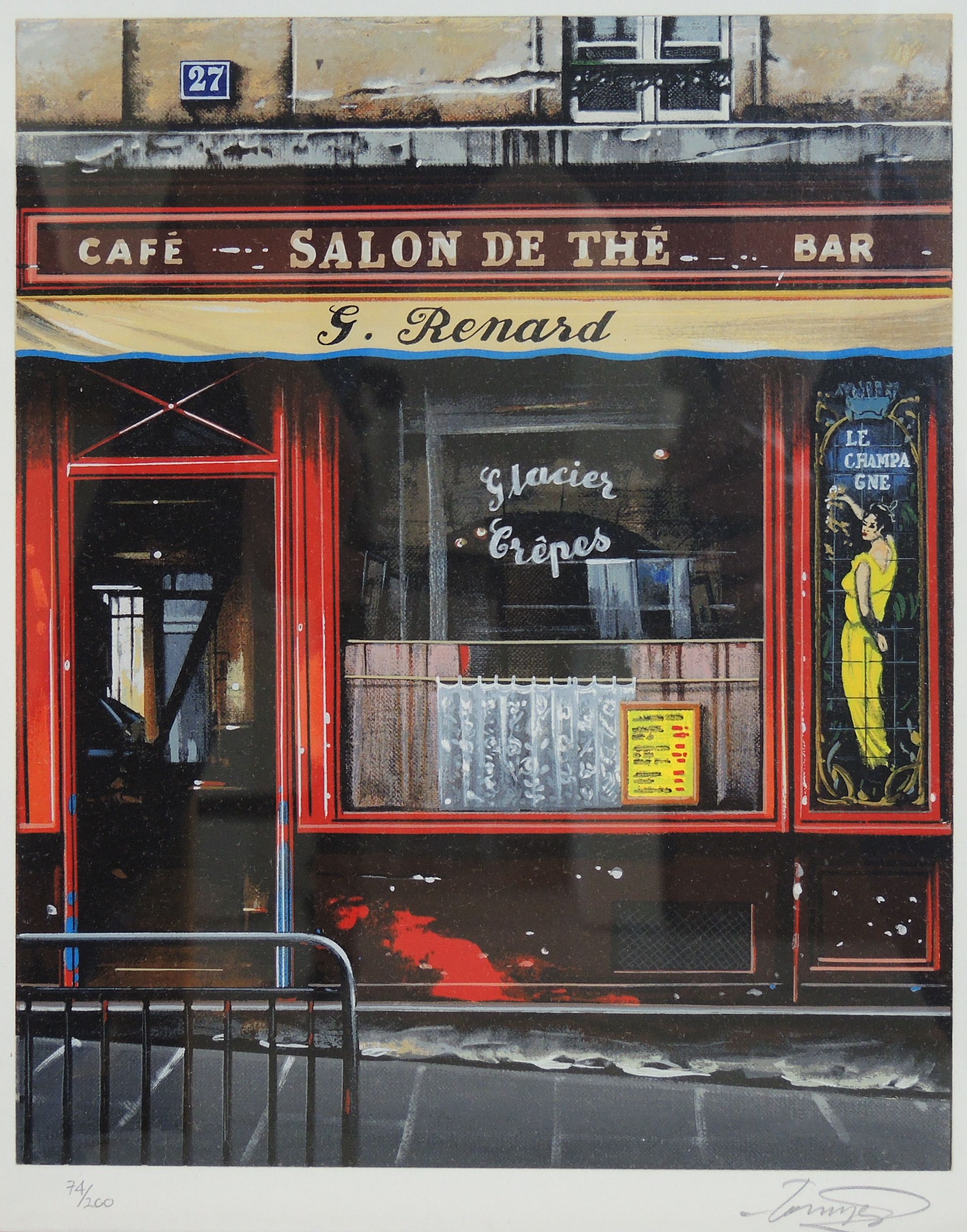 Thomas Pradzynski Serigraph "Boulevard Jean Verneil" and More