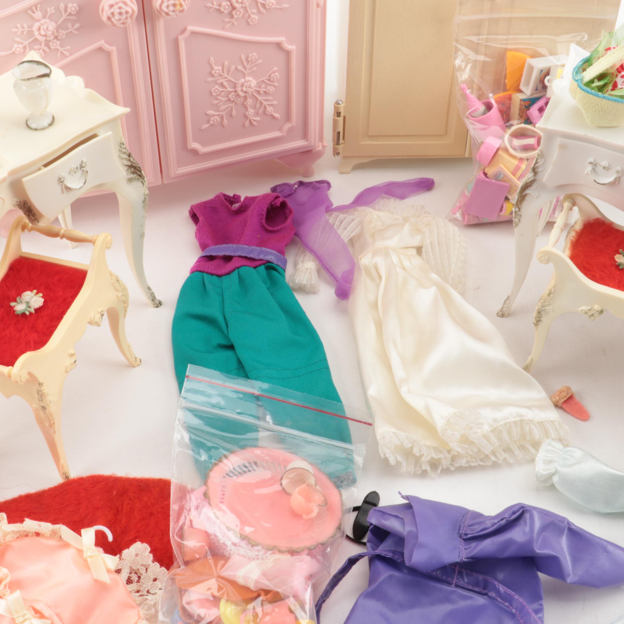 Mattel Doll Bedroom Furniture and Accessories, 1980s