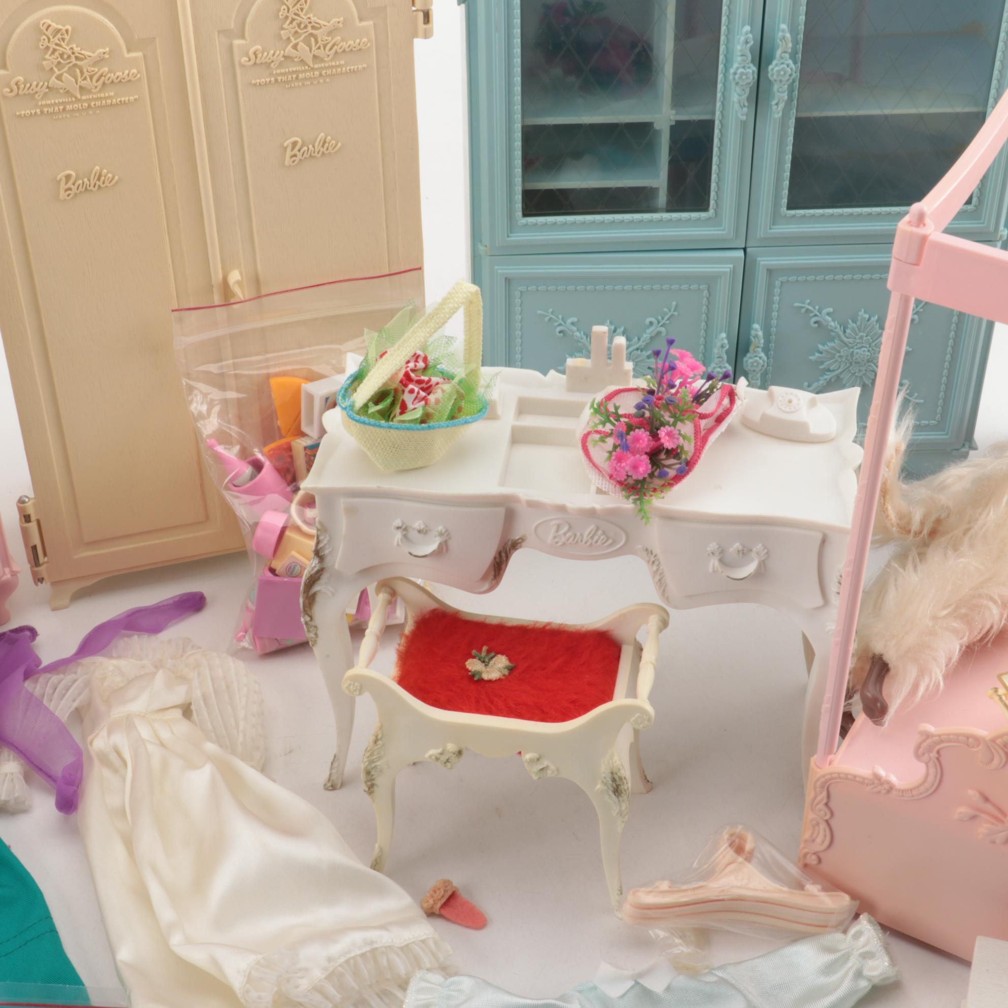 Mattel Doll Bedroom Furniture and Accessories, 1980s