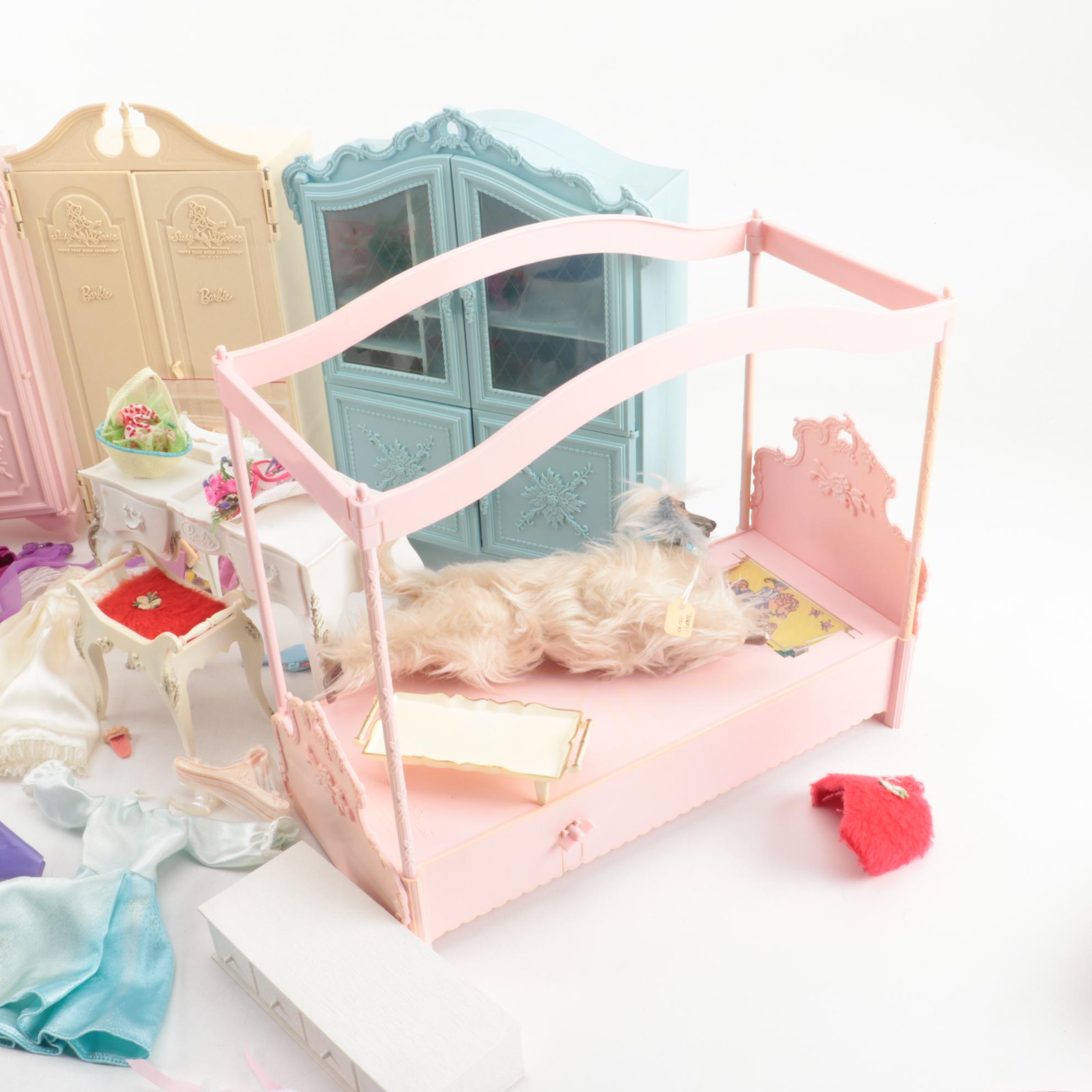 Mattel Doll Bedroom Furniture and Accessories, 1980s