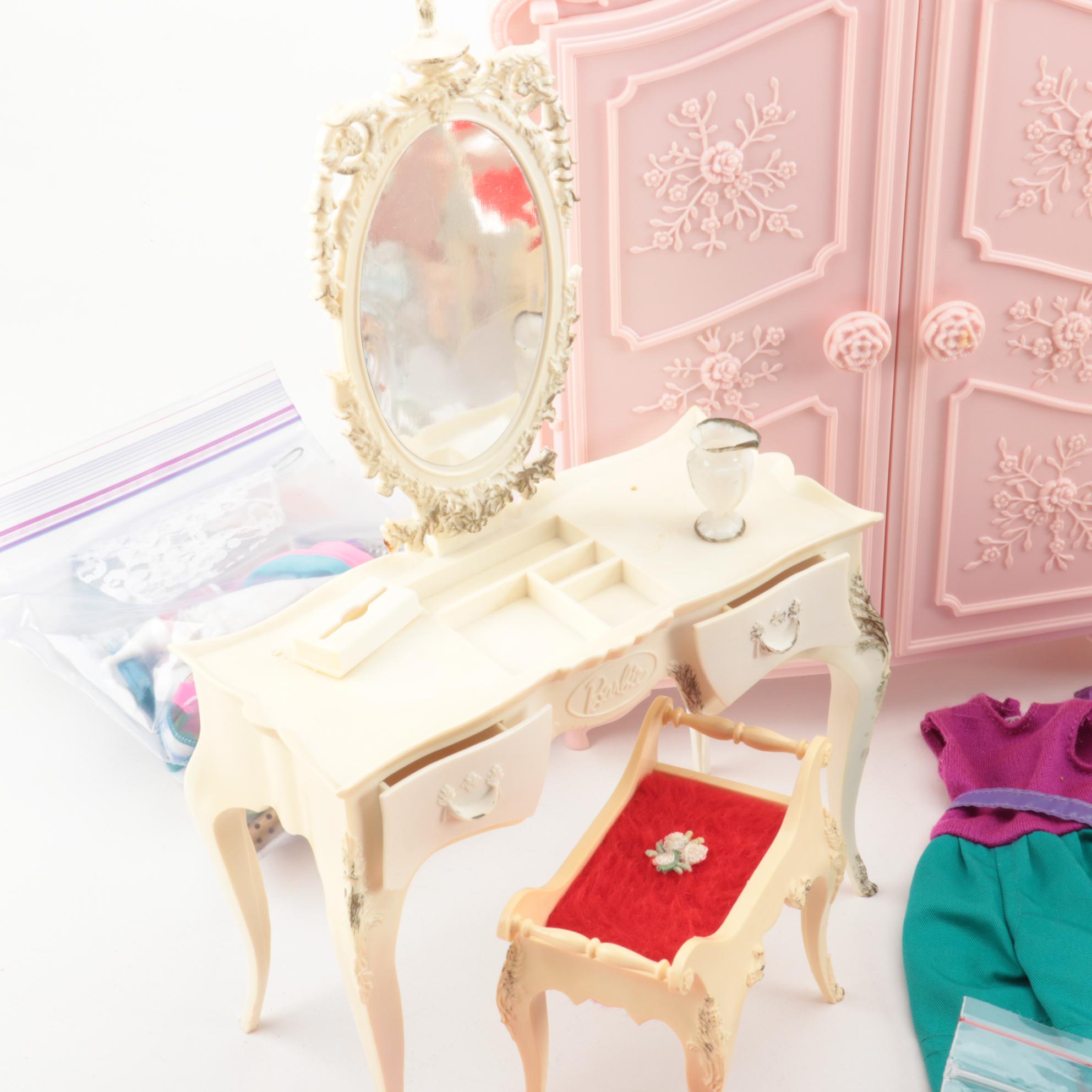 Mattel Doll Bedroom Furniture and Accessories, 1980s