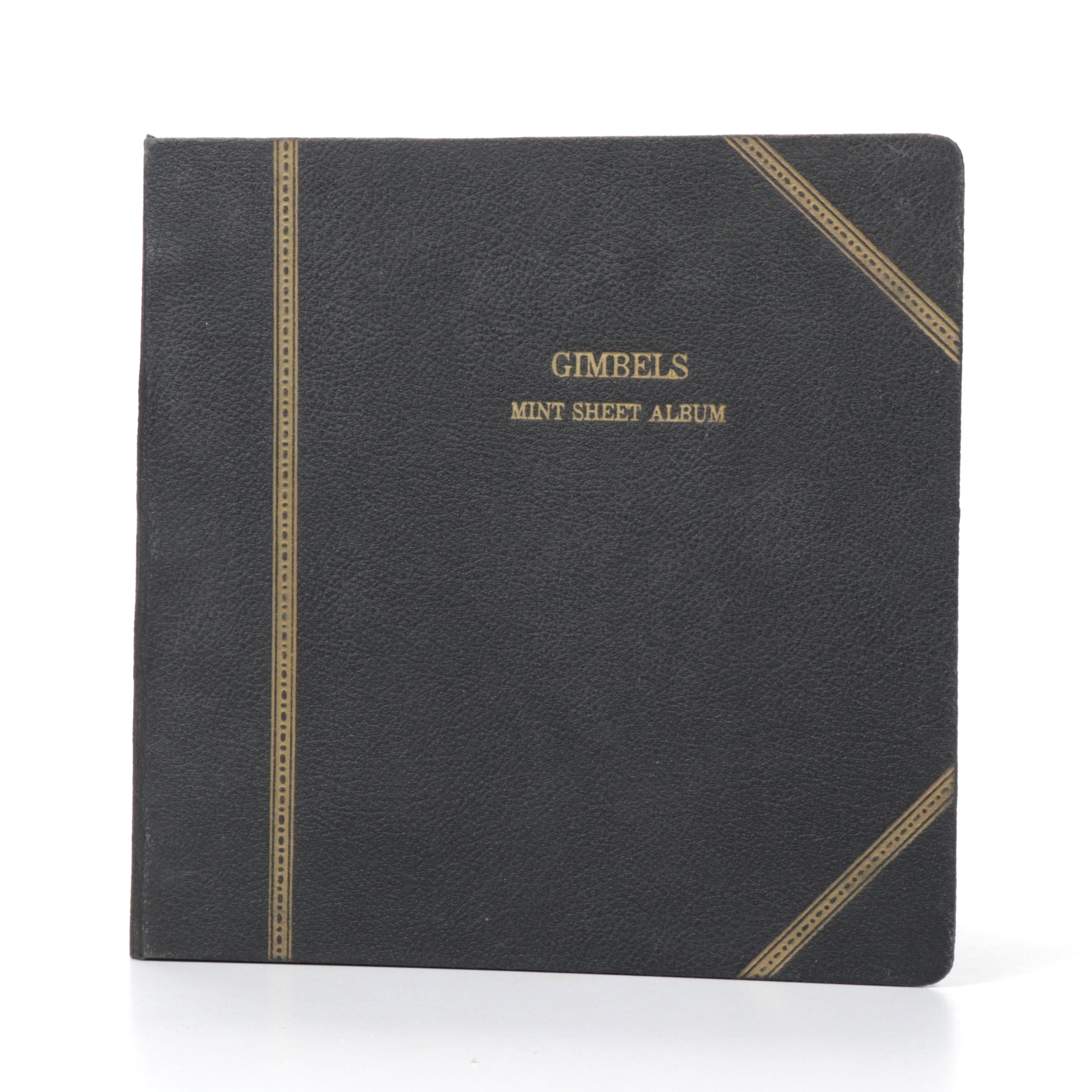 Mint Sheet Stamp Album Featuring Airmail and FDR Stamp Sheets