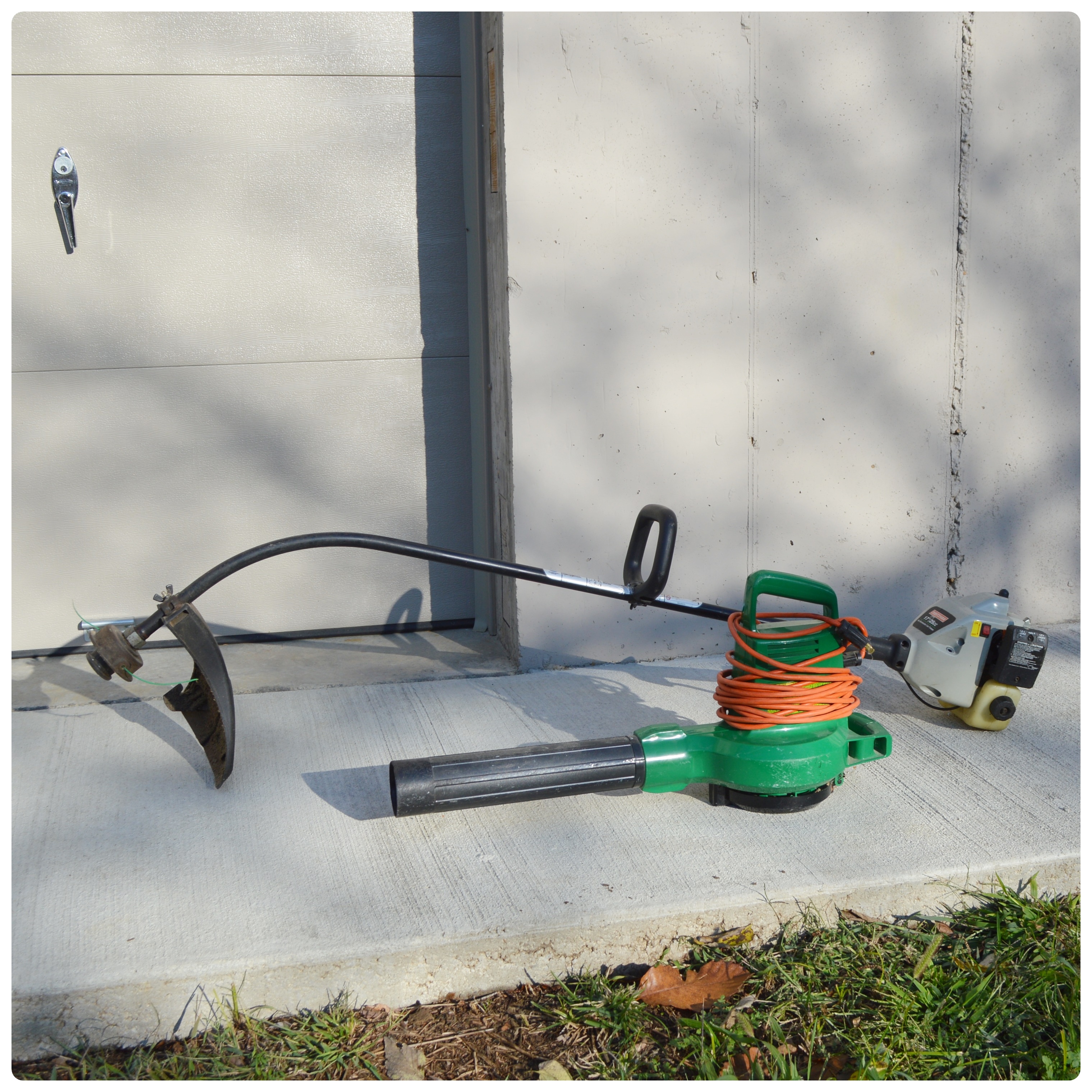 Craftsman Gas Edger, Electric Leaf Blower, and Poulan Pro Gas Pruner/Trimmer