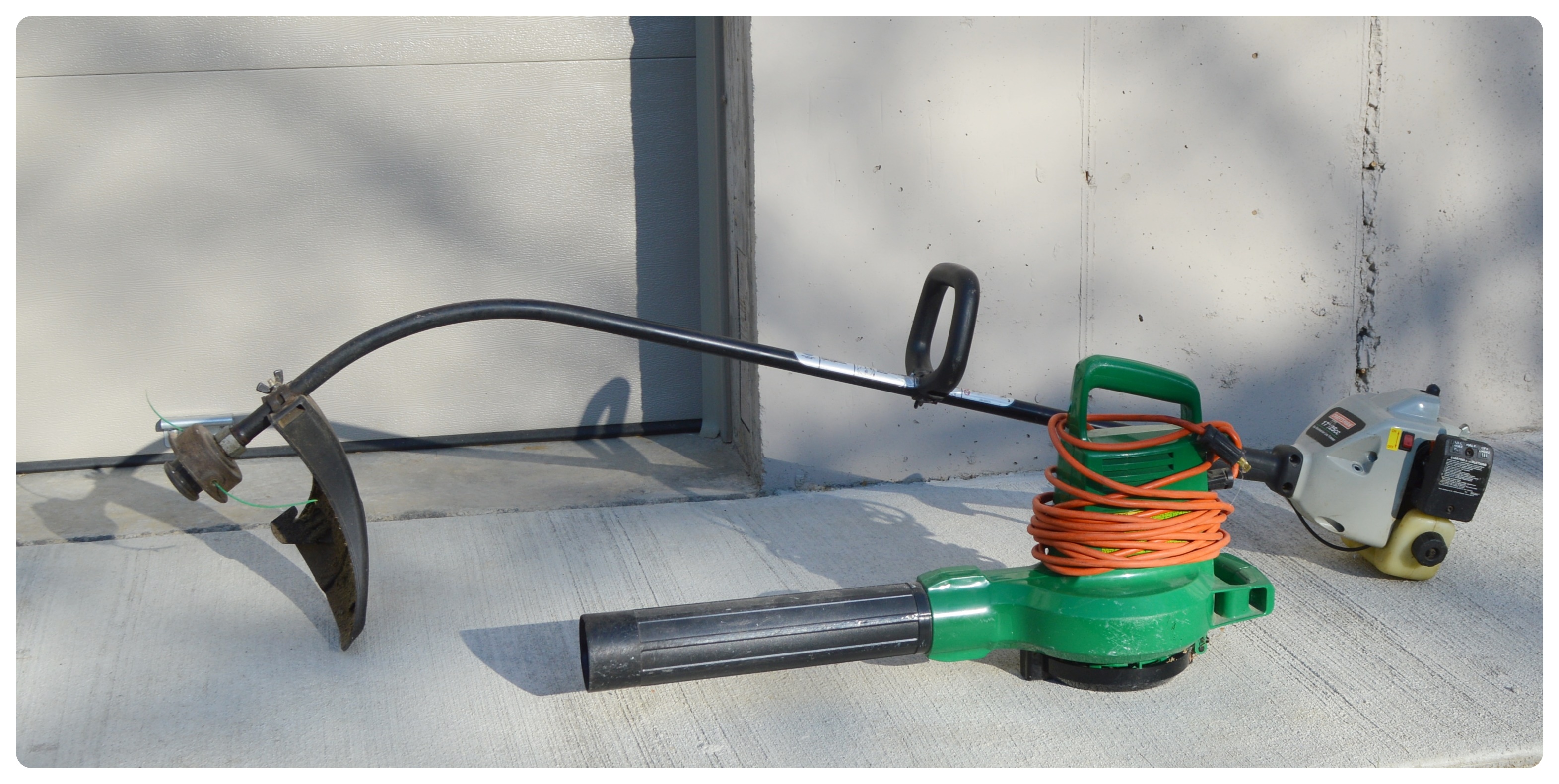 Craftsman Gas Edger, Electric Leaf Blower, and Poulan Pro Gas Pruner/Trimmer