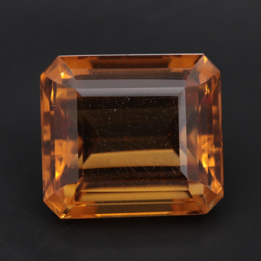 Loose 71.60 CT Citrine Gemstone