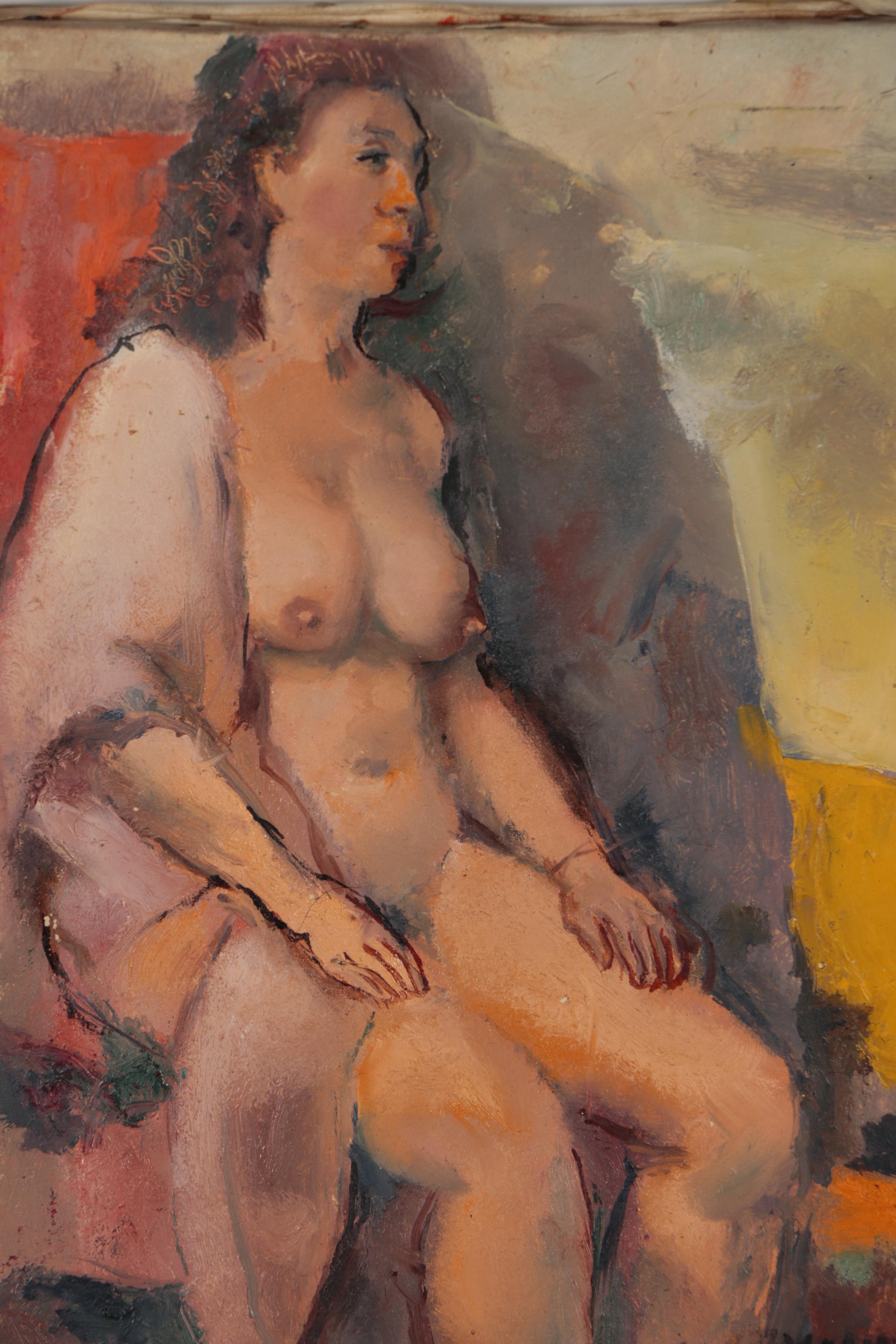 Edgar Yaeger Figure Oil Painting, 1981
