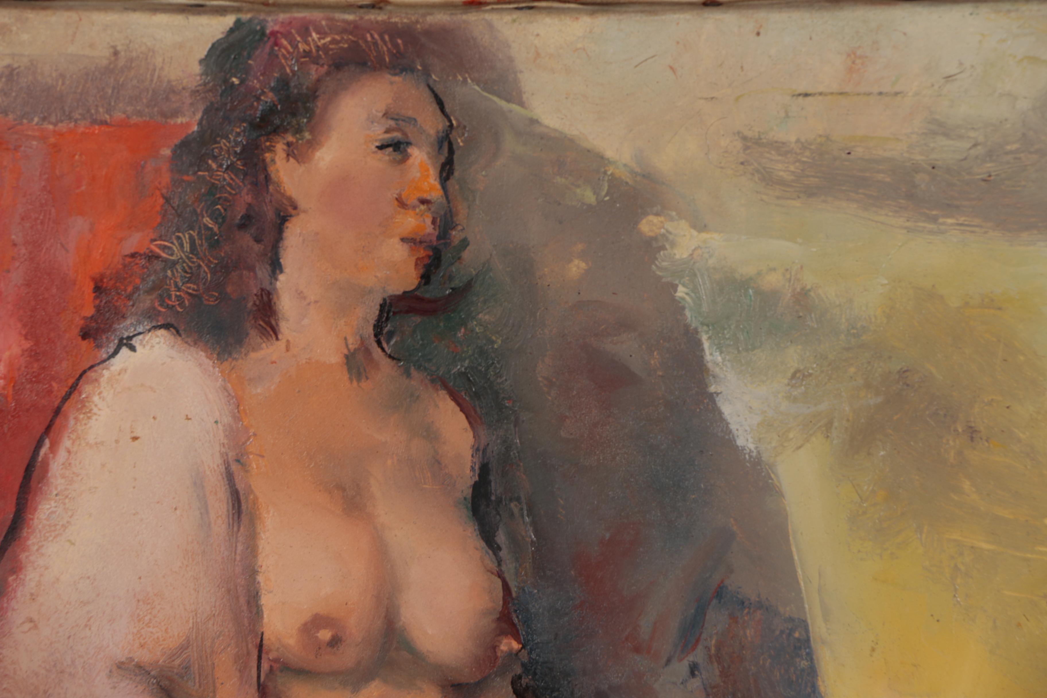 Edgar Yaeger Figure Oil Painting, 1981