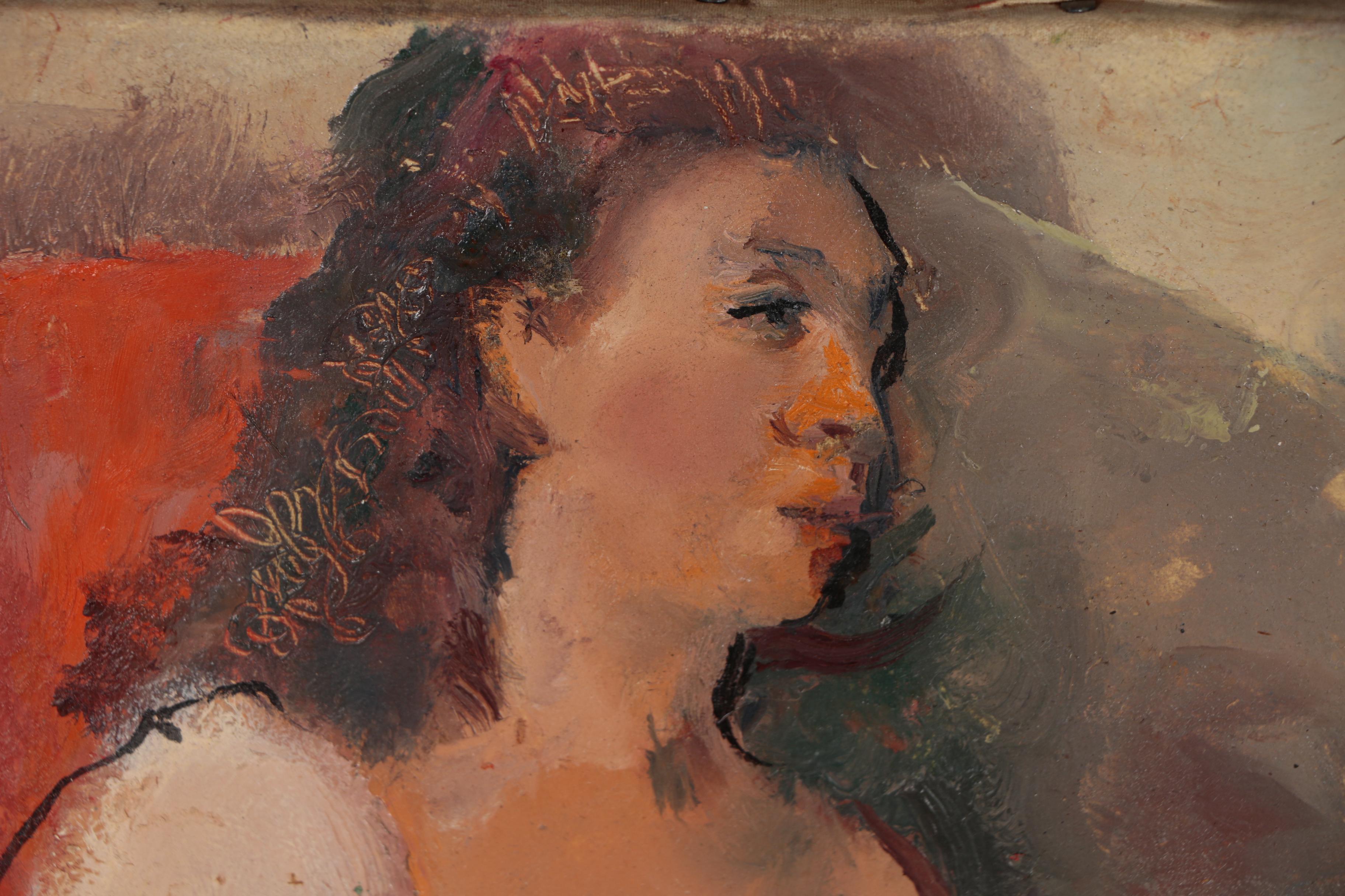 Edgar Yaeger Figure Oil Painting, 1981