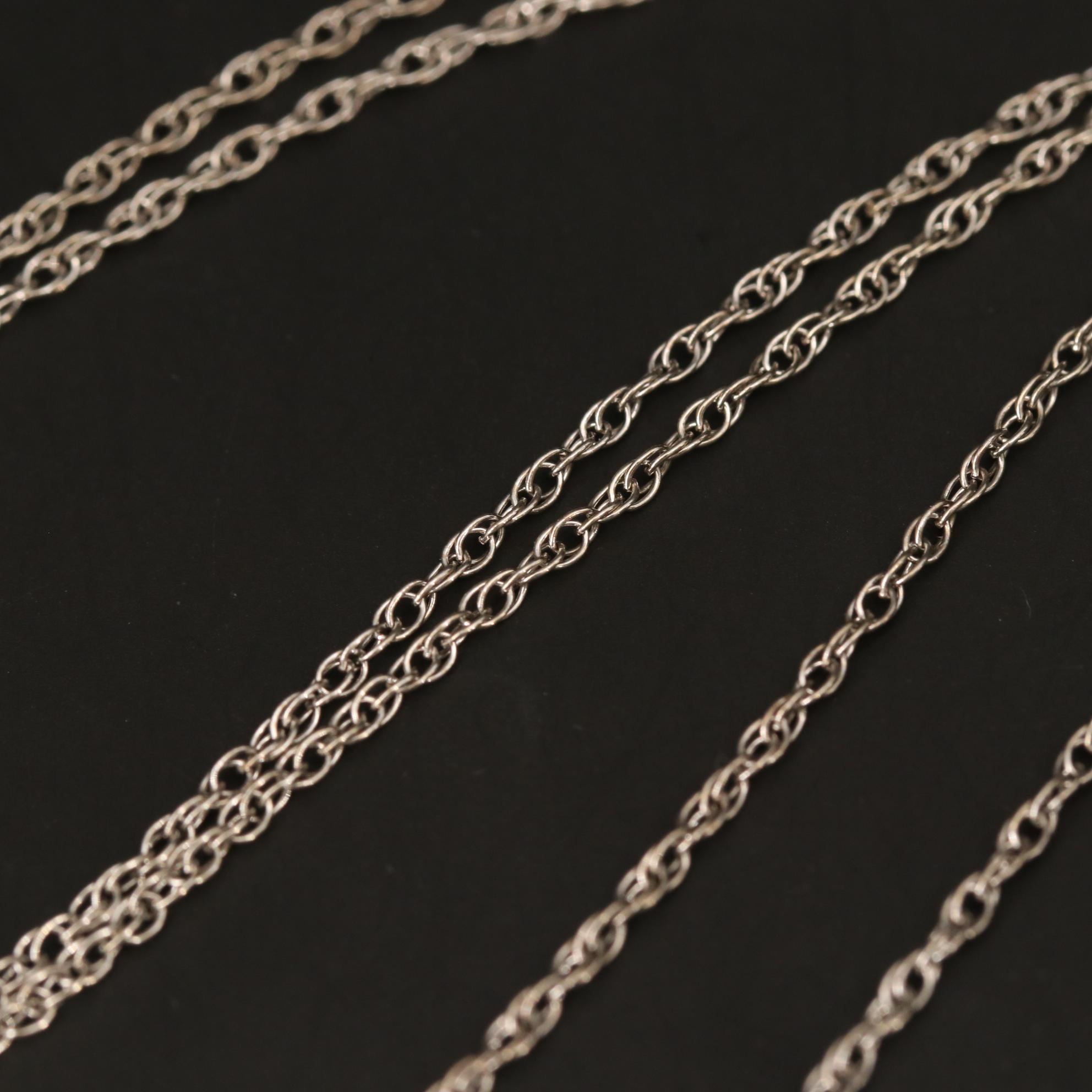 Vintage Platinum 1.04 CTW Diamond Pendant on 14K Gold Singapore Chain Necklace