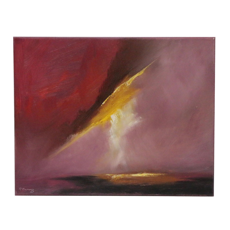 Rebecca Manns Oil Painting "Kinetic Red Skies", 2019