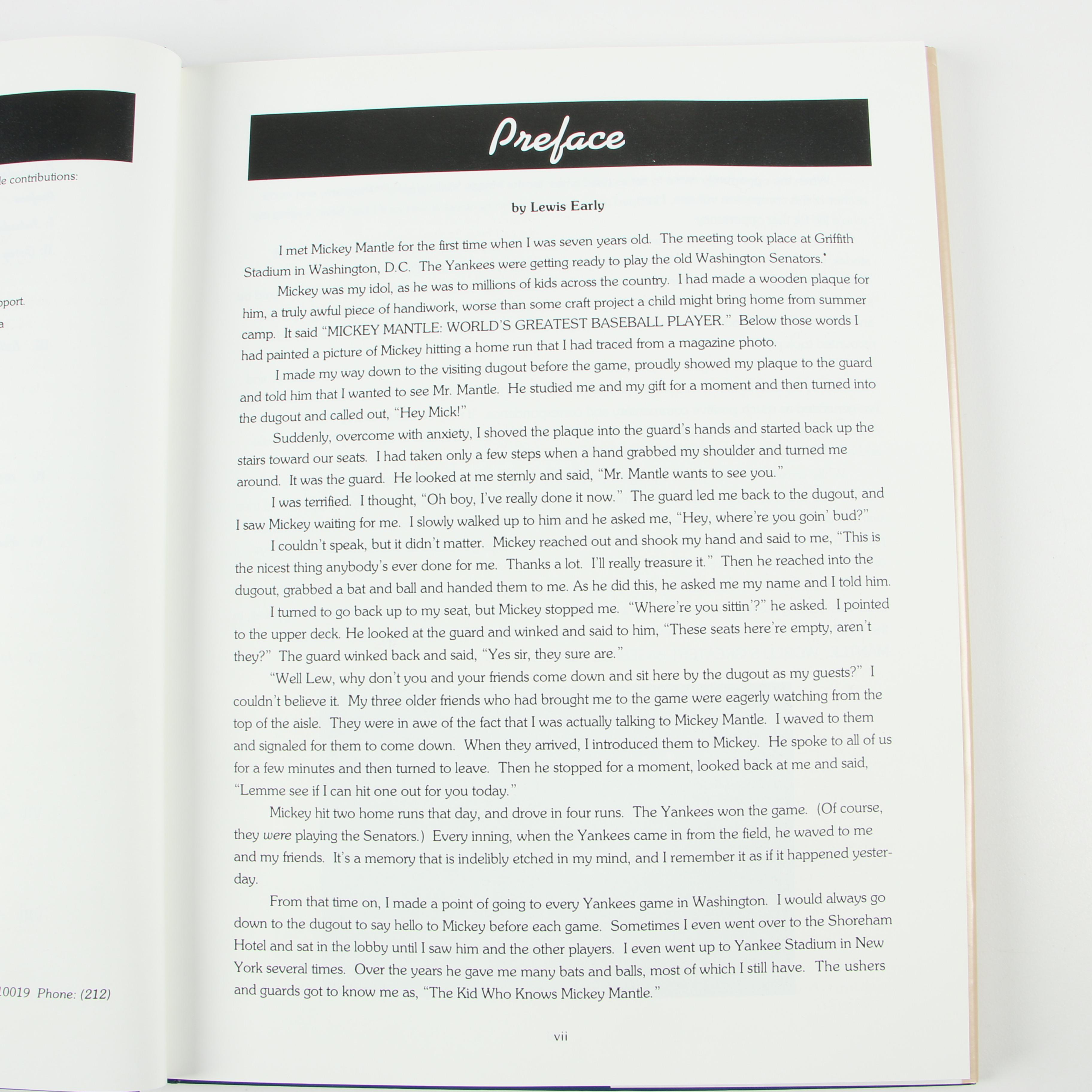 First Edition "My Favorite Summer 1956" with Other Mickey Mantle Biographies