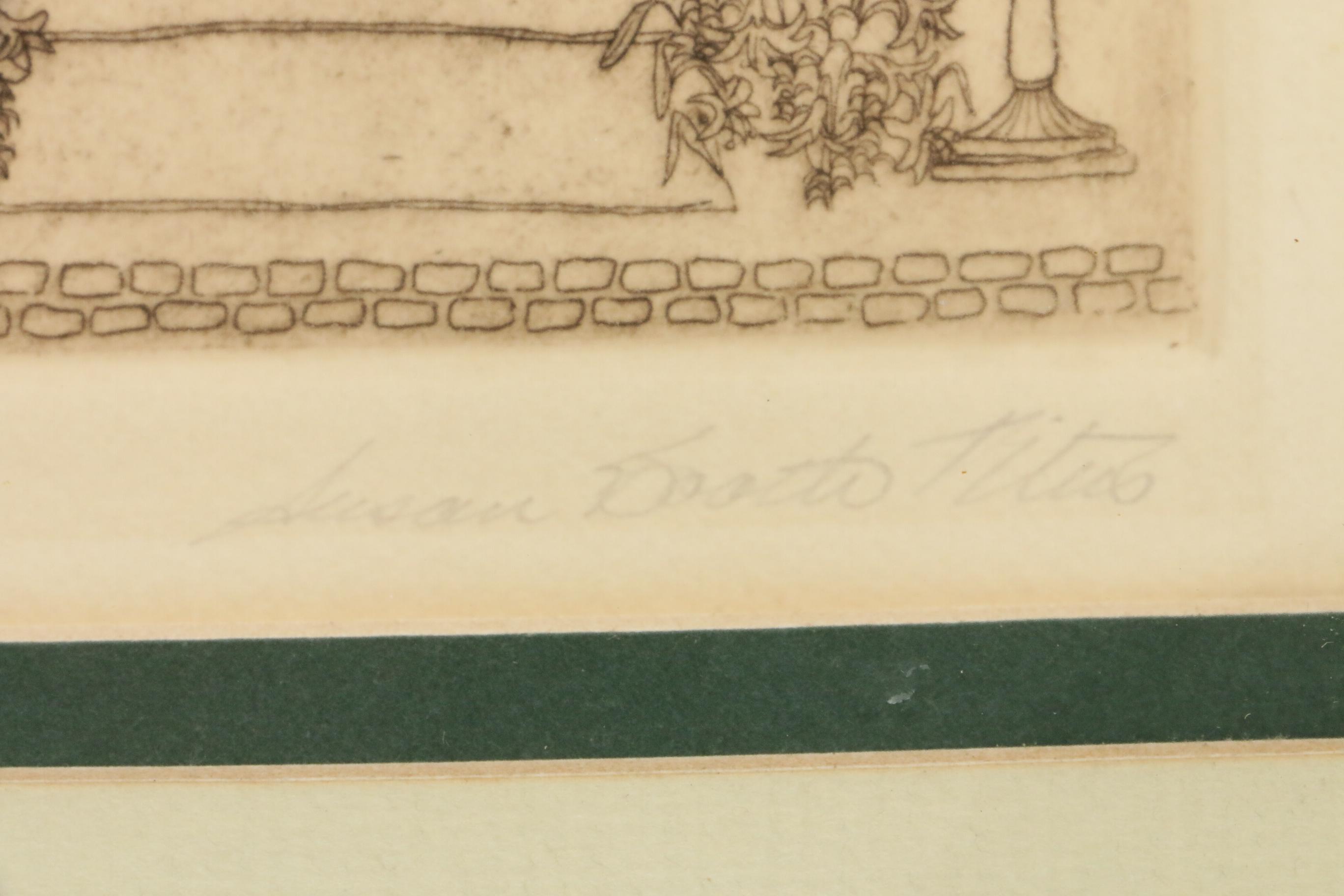 Susan Booth Titus Etching "Victorian Way"