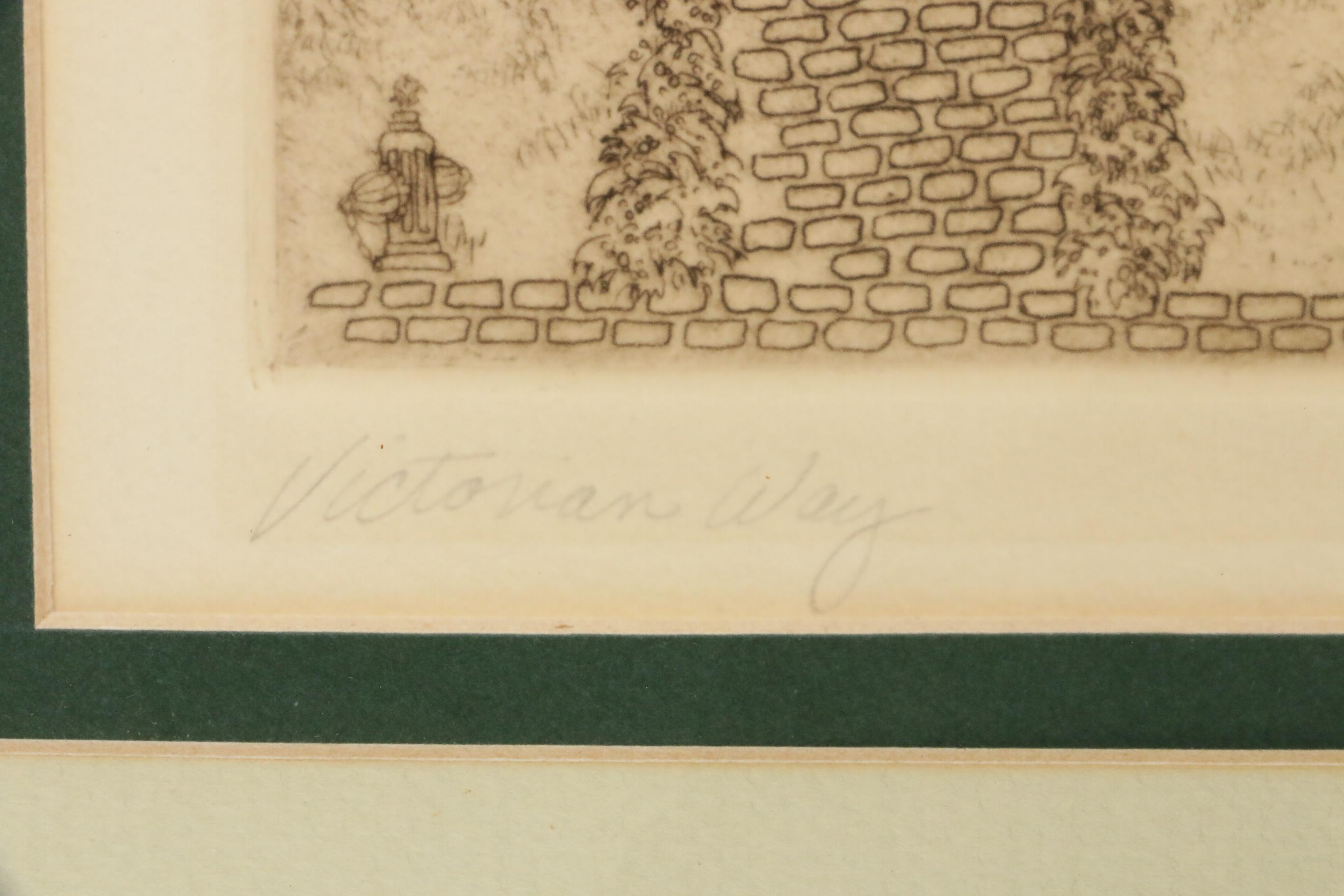 Susan Booth Titus Etching "Victorian Way"