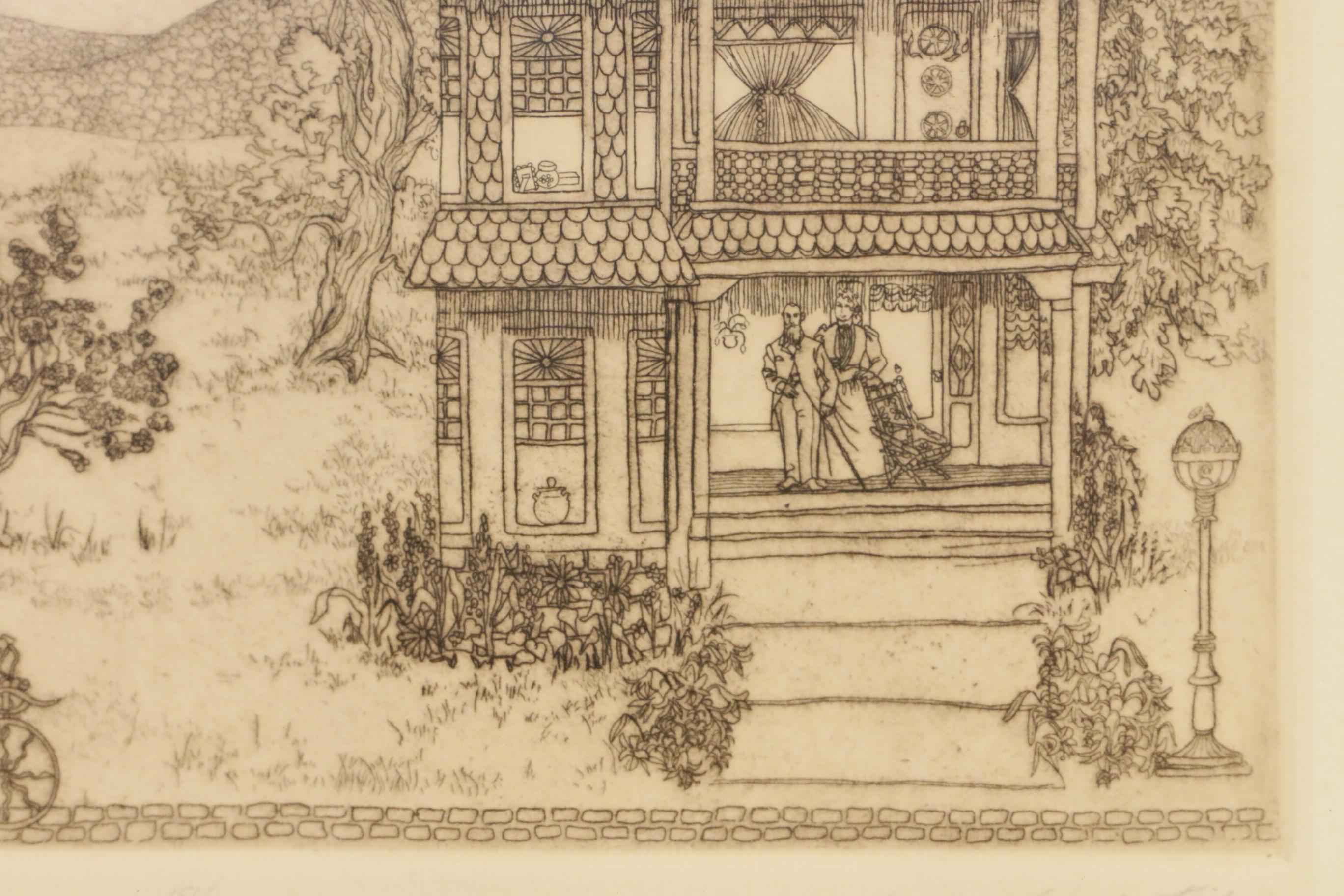 Susan Booth Titus Etching "Victorian Way"