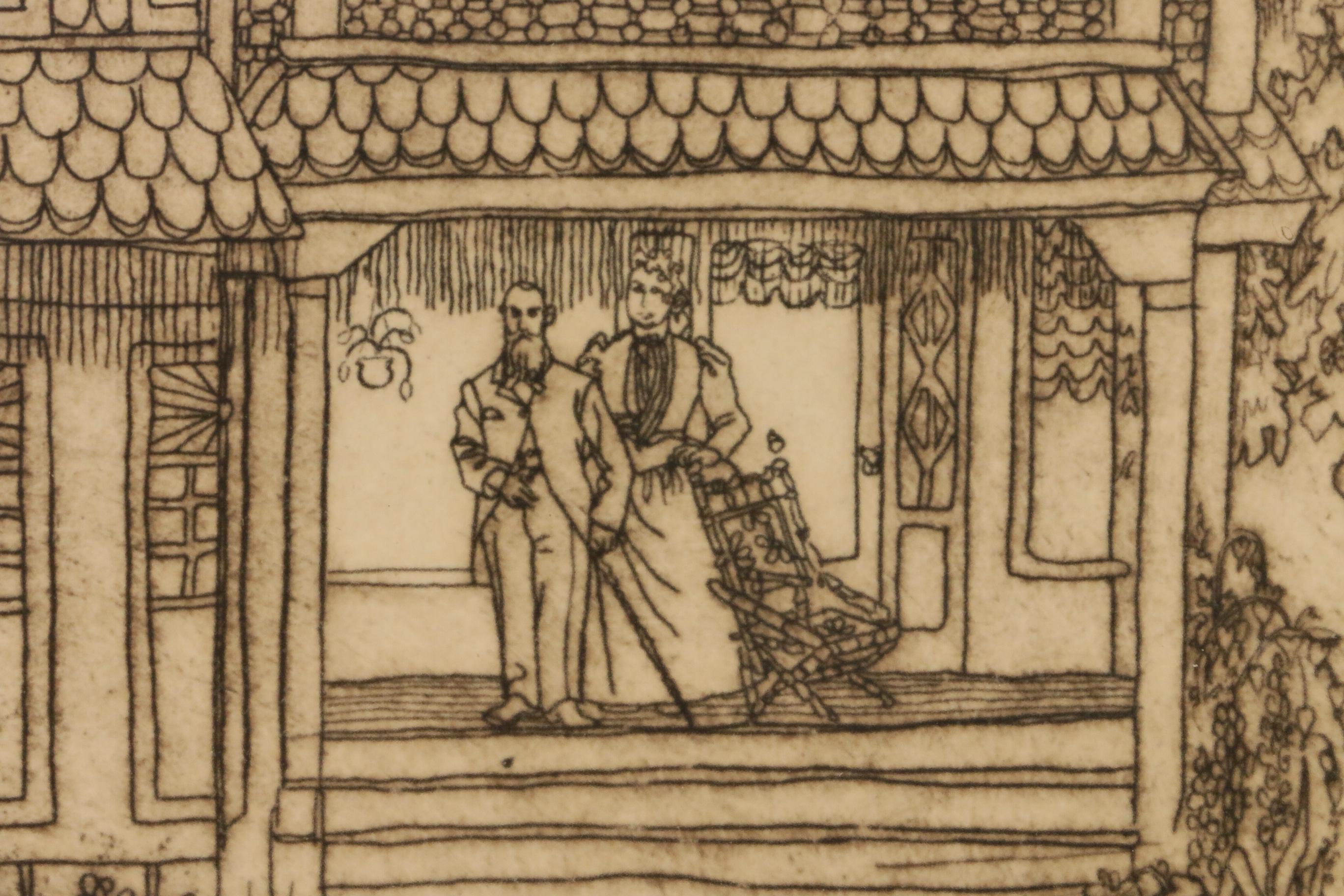 Susan Booth Titus Etching "Victorian Way"