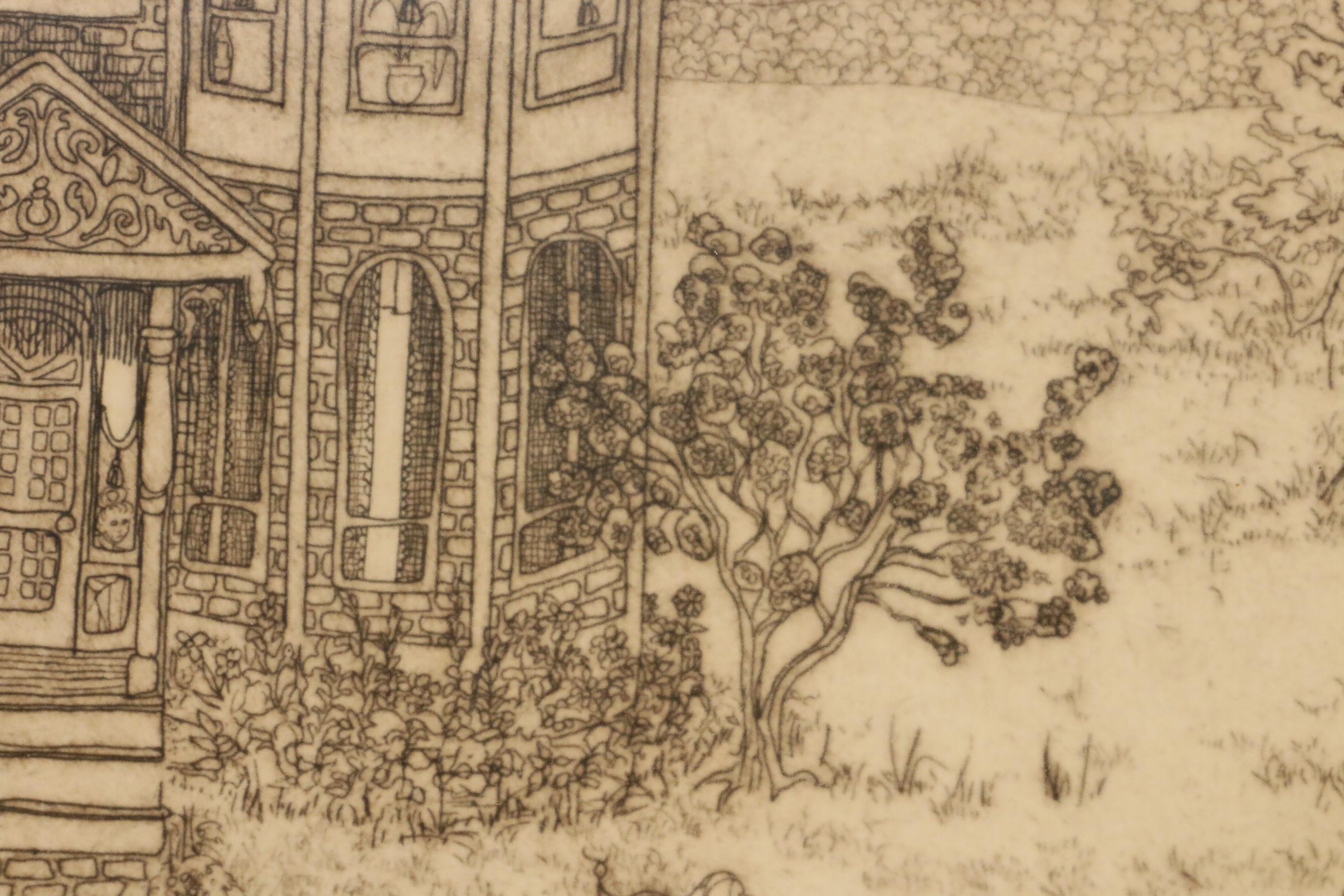 Susan Booth Titus Etching "Victorian Way"