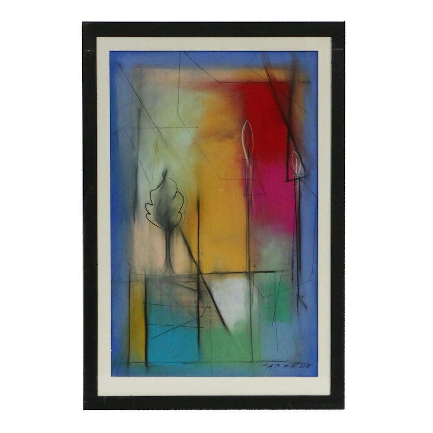 Abstract Pastel Drawing "Color Charmer"