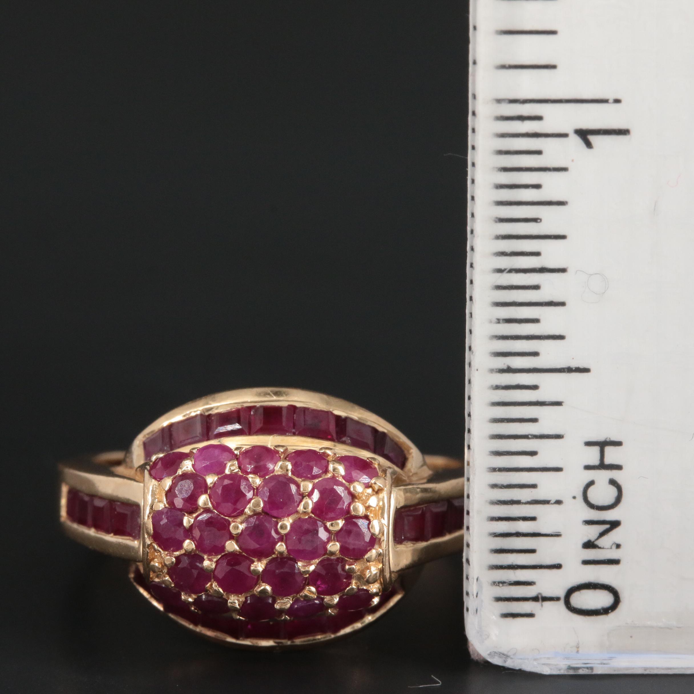 14K Yellow Gold Ruby Ring