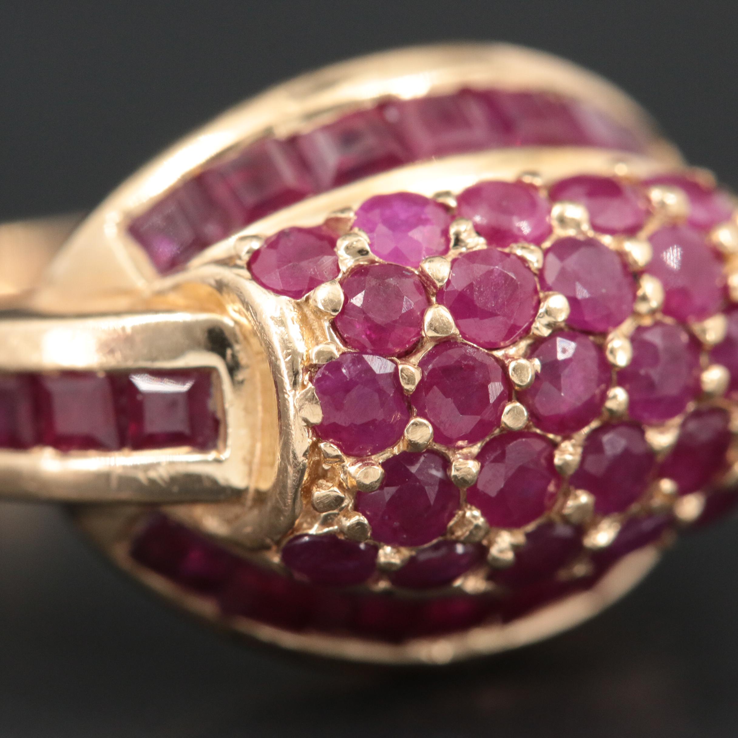 14K Yellow Gold Ruby Ring