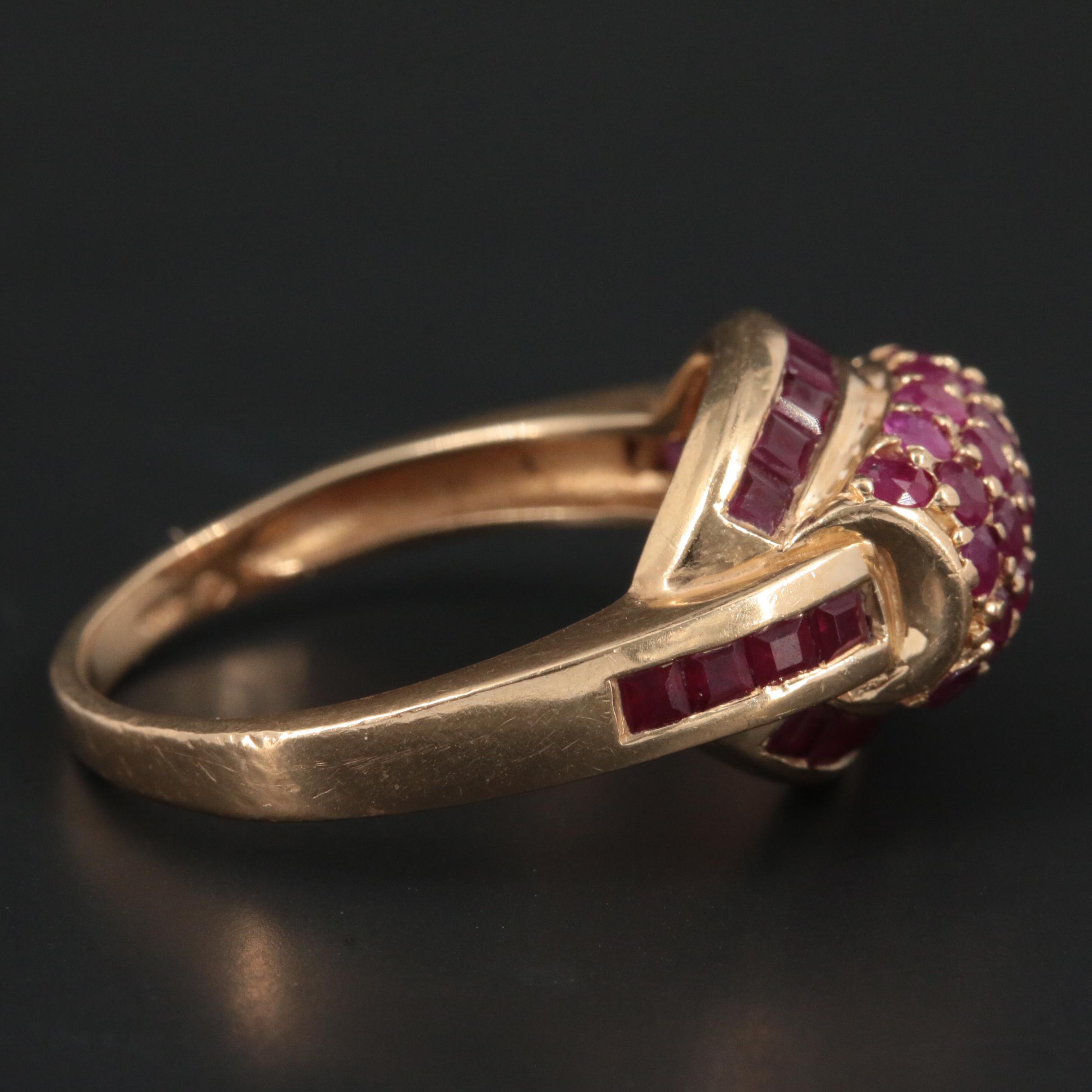 14K Yellow Gold Ruby Ring