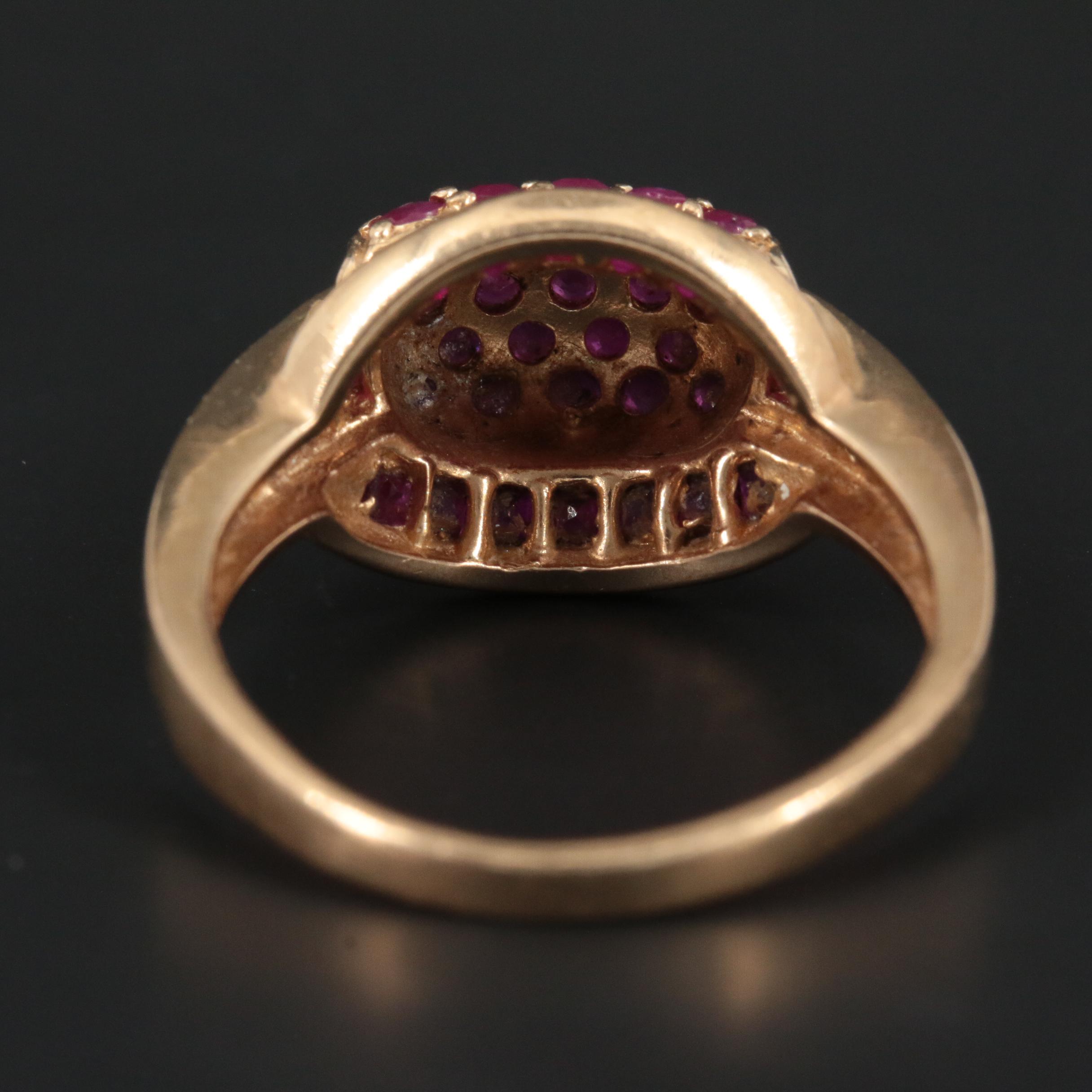 14K Yellow Gold Ruby Ring
