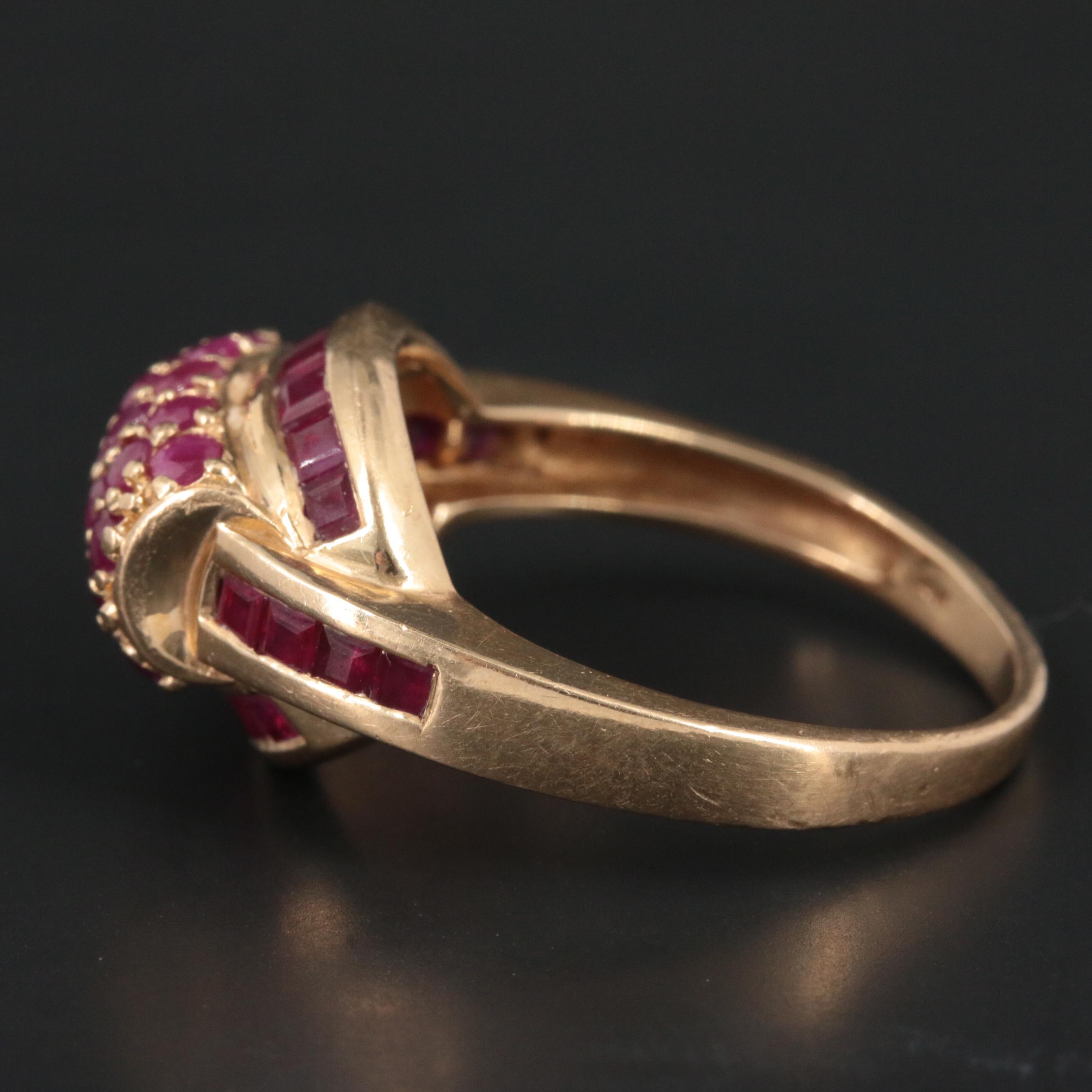 14K Yellow Gold Ruby Ring