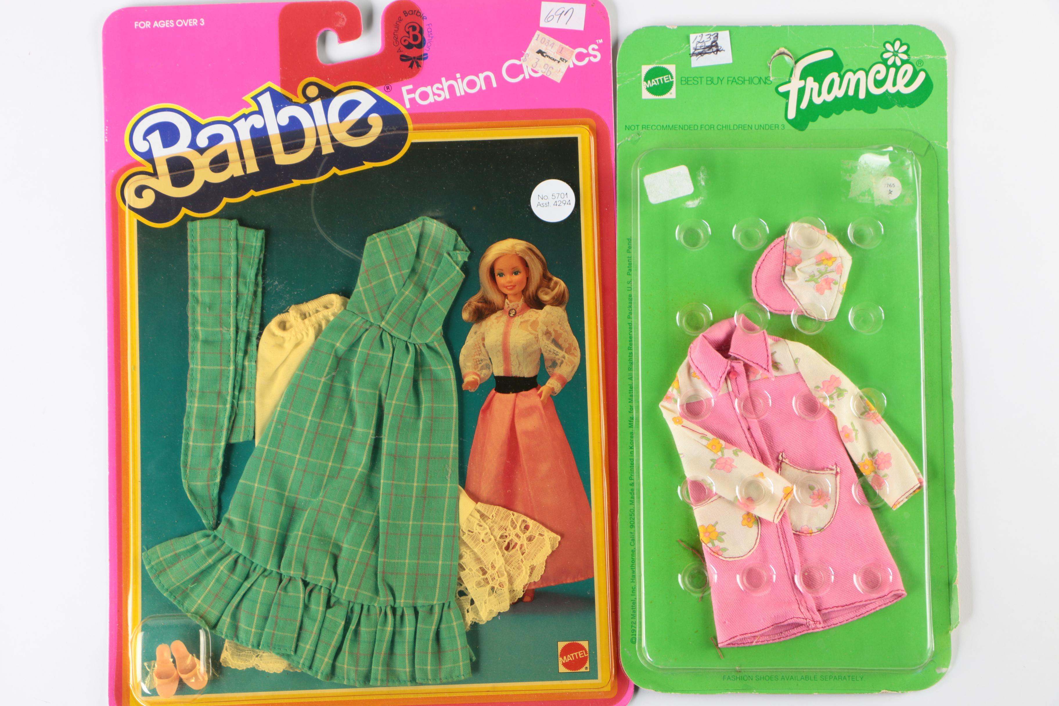 Barbie "Get-Ups 'N Go", "Fashion Classics" and Other Doll Clothes, circa 1972